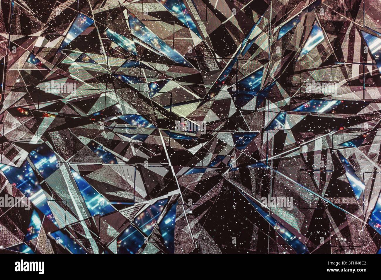 Abstract shattered mirror geometric texture Stock Photo