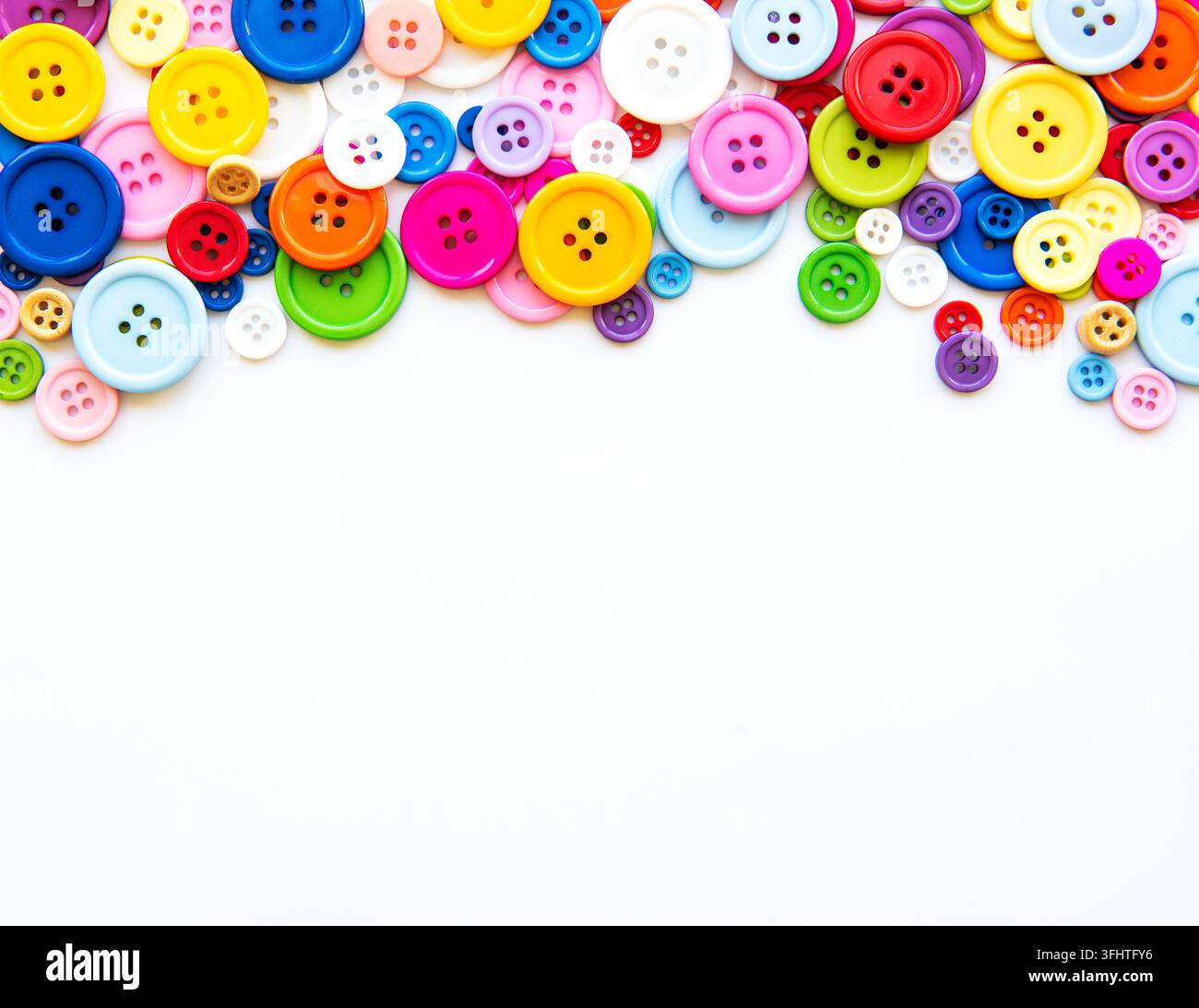 Multicolored sewing buttons Stock Photo