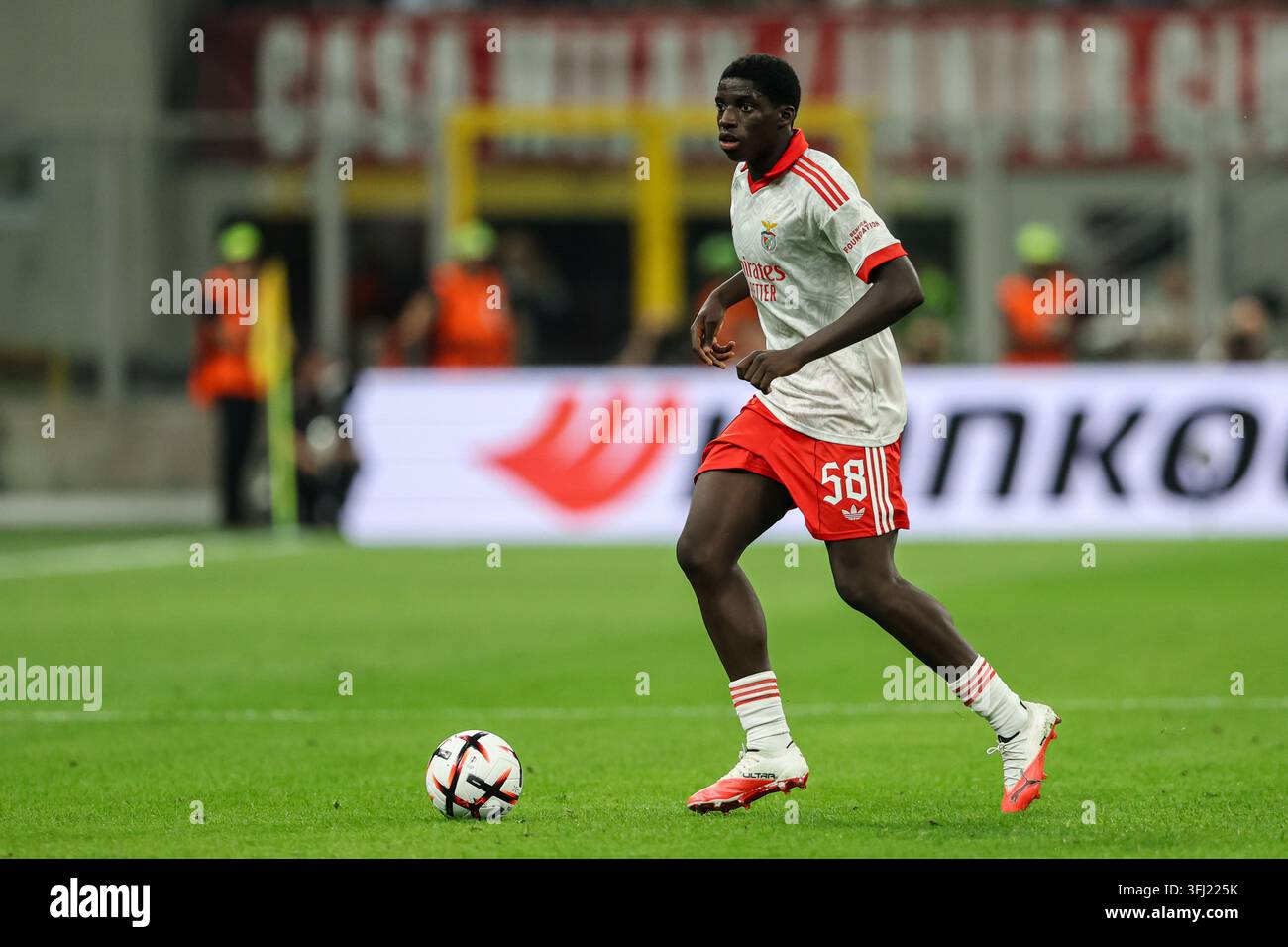Daniel Banjaqui (Benfica) seen in action during UEFA Europa League 2026 ...