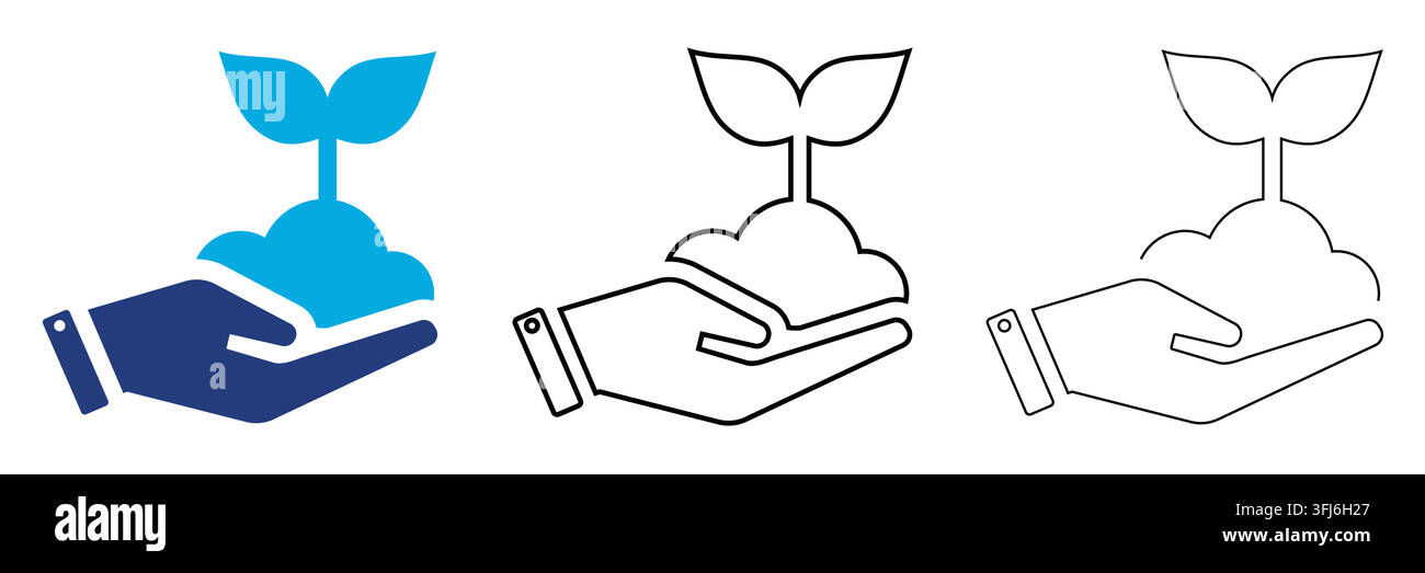 Ecology icon in solid, outline, and line style Stock Vector