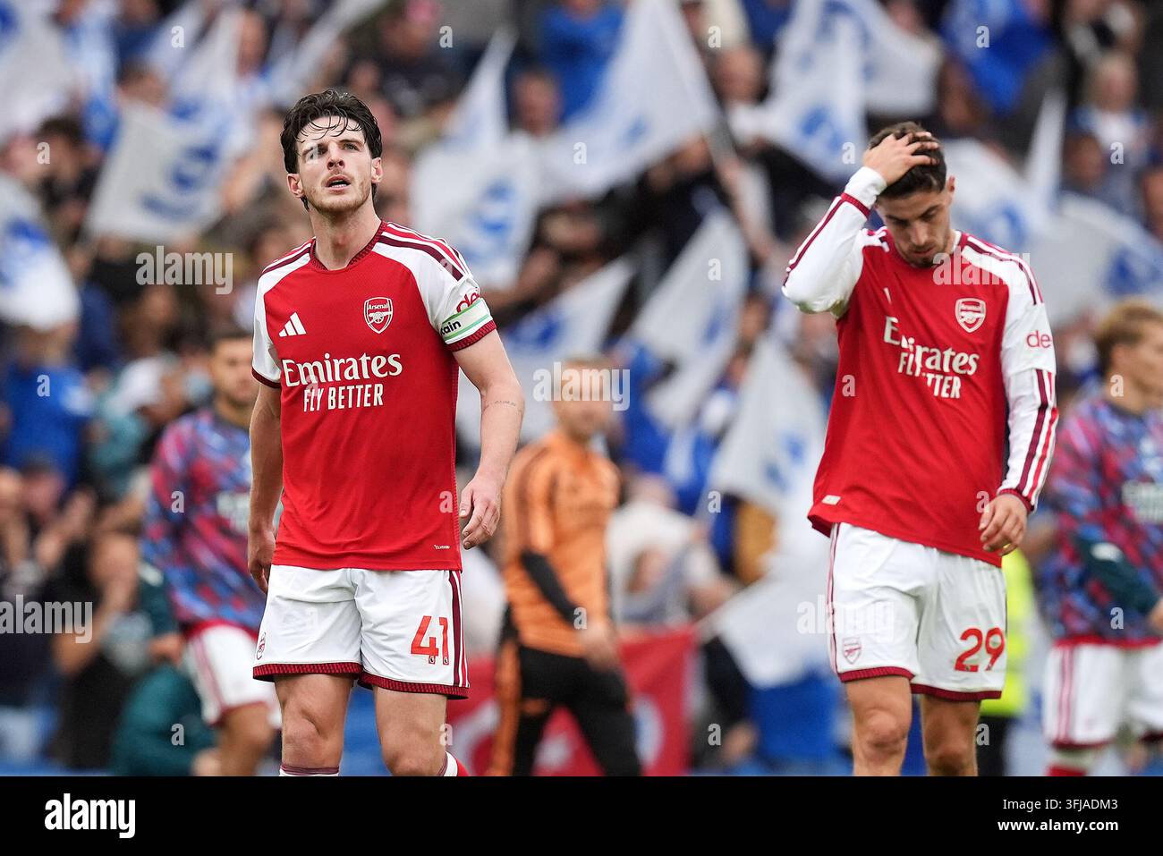 Rice Vector File Arsenal's Declan Rice (left) and Kai Havertz react after the Premier ...