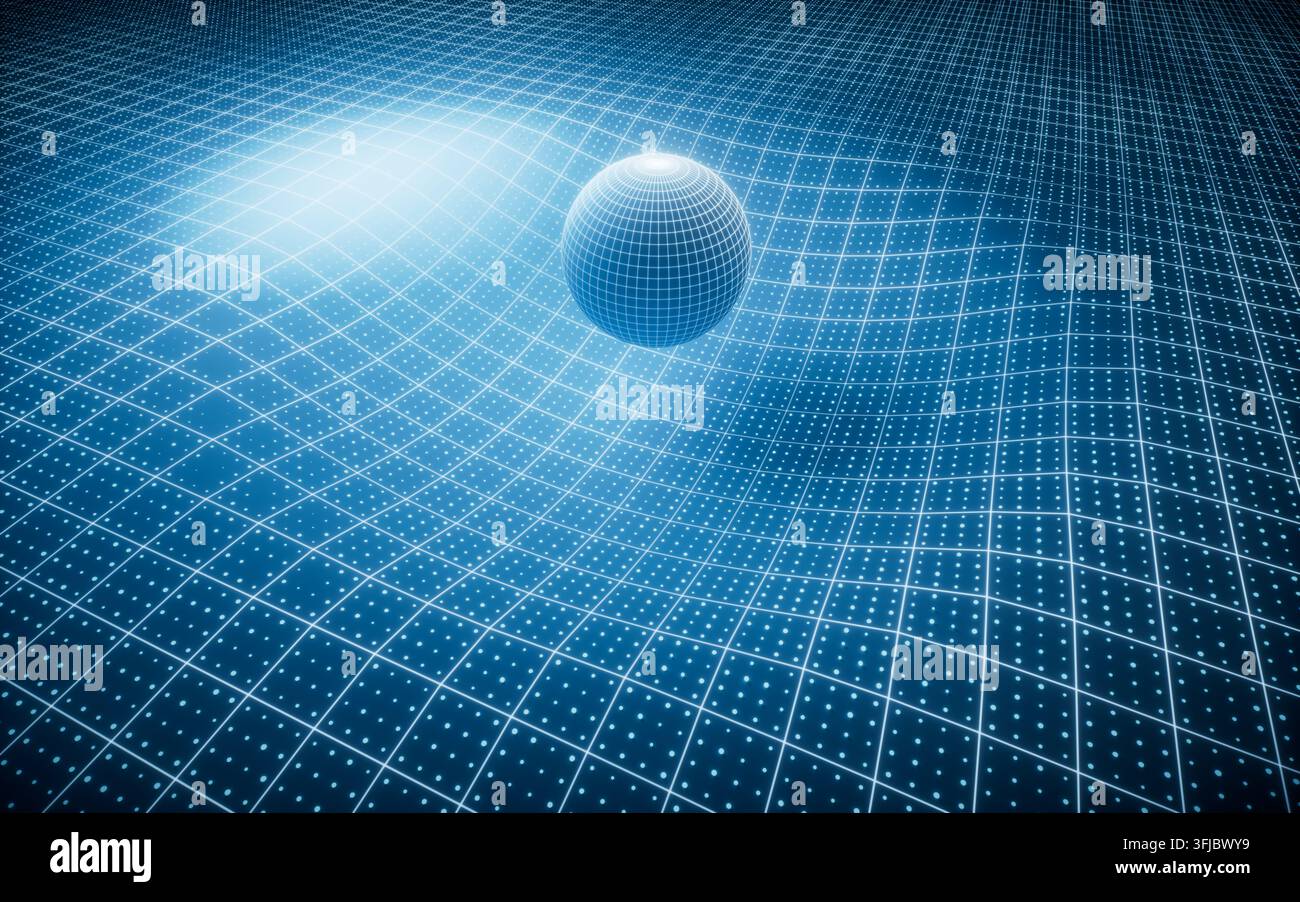 Blue technology grid and digital sphere background, 3d rendering. 3D illustration. Stock Photo