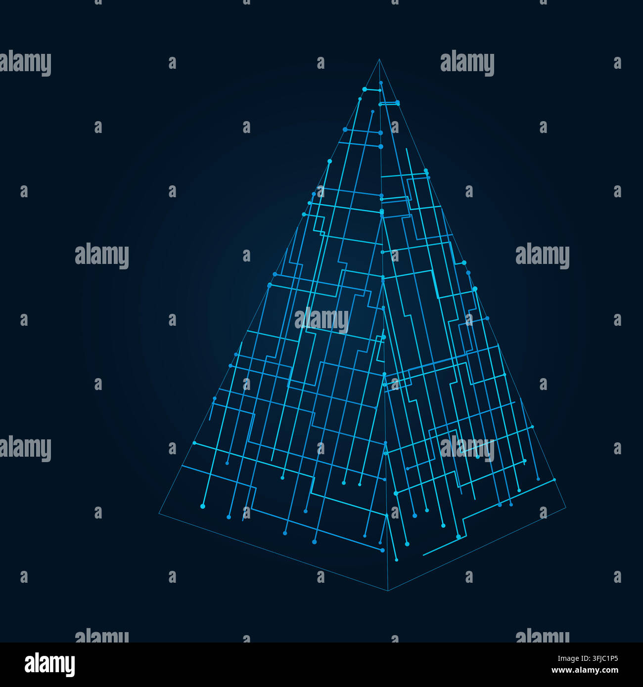 Wire Pyramid vector background with minimal abstract composition for microstock and commercial design projects. Stock Vector