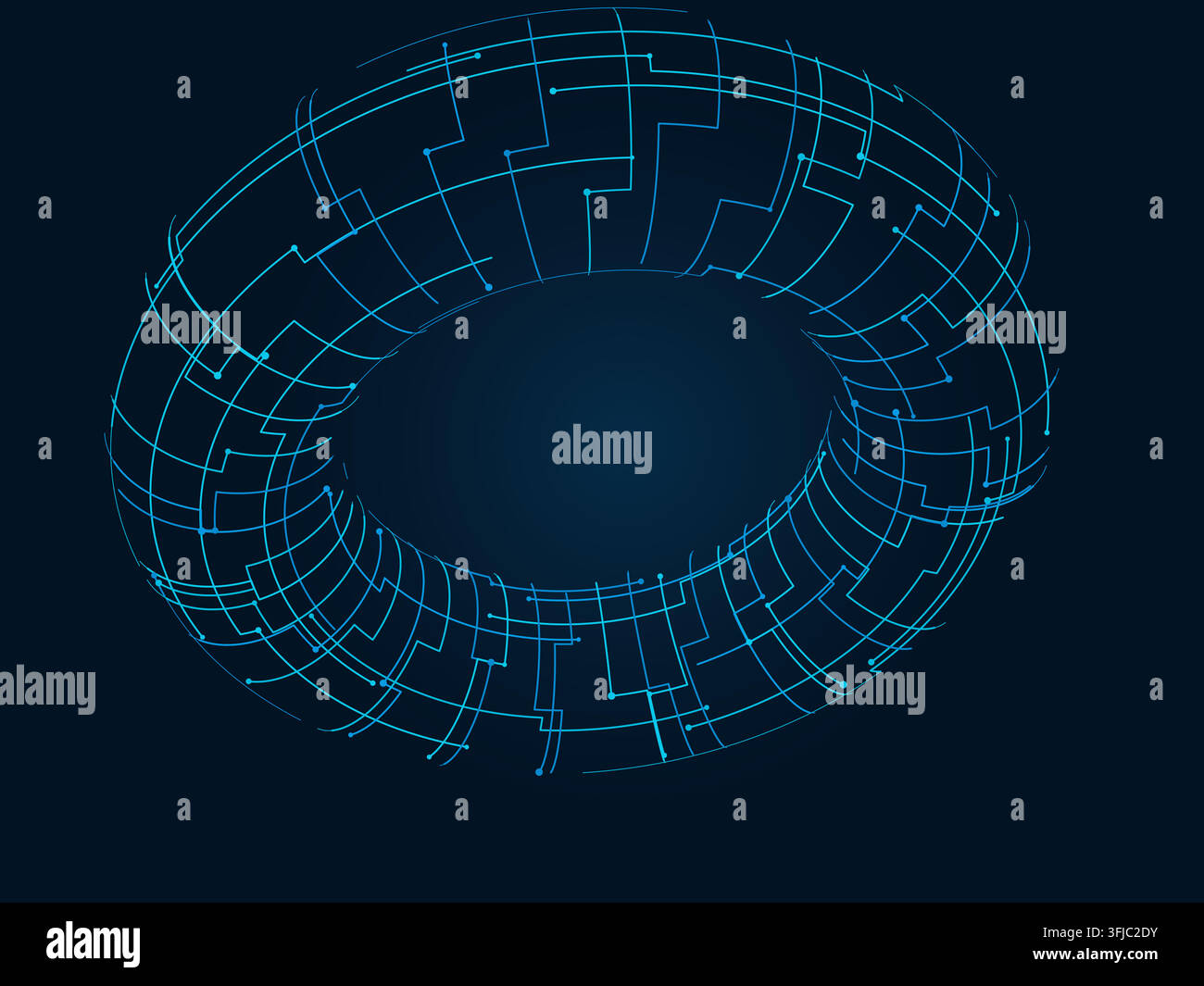 Wire Torus vector background with contemporary visual rhythm for microstock and commercial design projects. Stock Vector