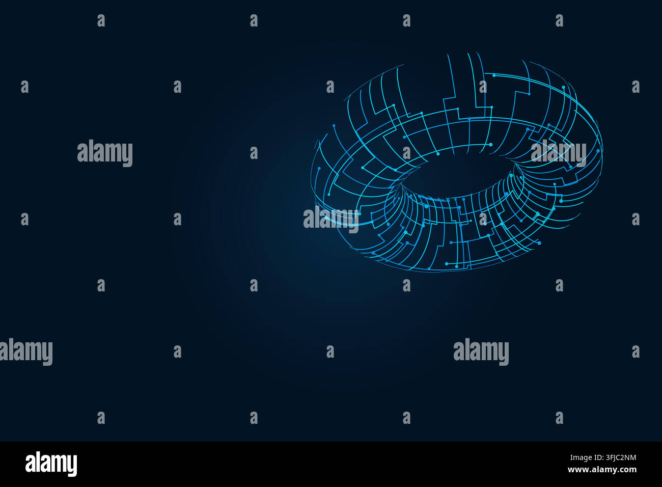 Wire Torus vector background with contemporary visual rhythm for microstock and commercial design projects. Stock Vector