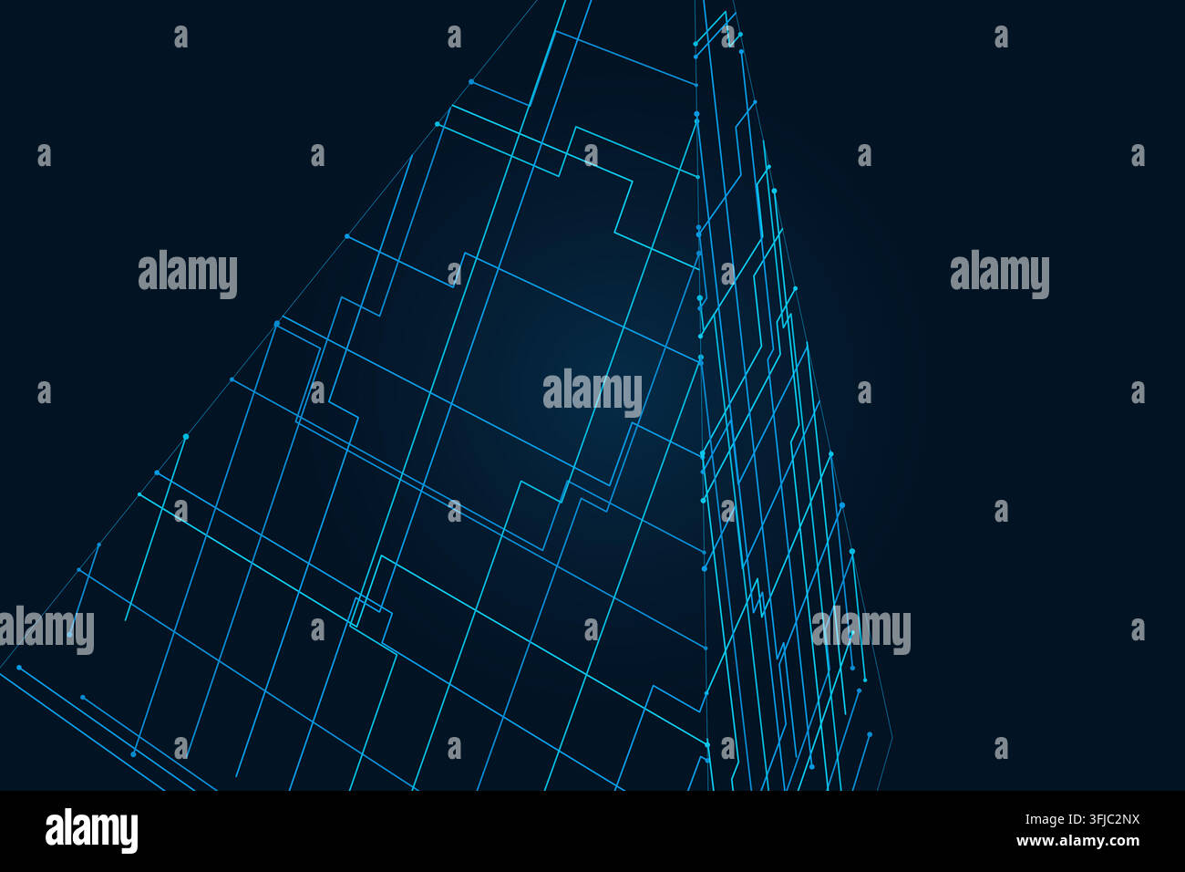 Wire Pyramid vector background with balanced copy space for microstock and commercial design projects. Stock Vector