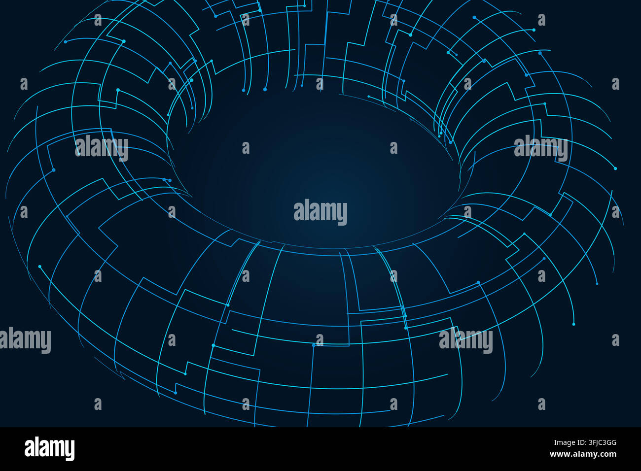 Wire Torus vector background with balanced copy space for microstock and commercial design projects. Stock Vector