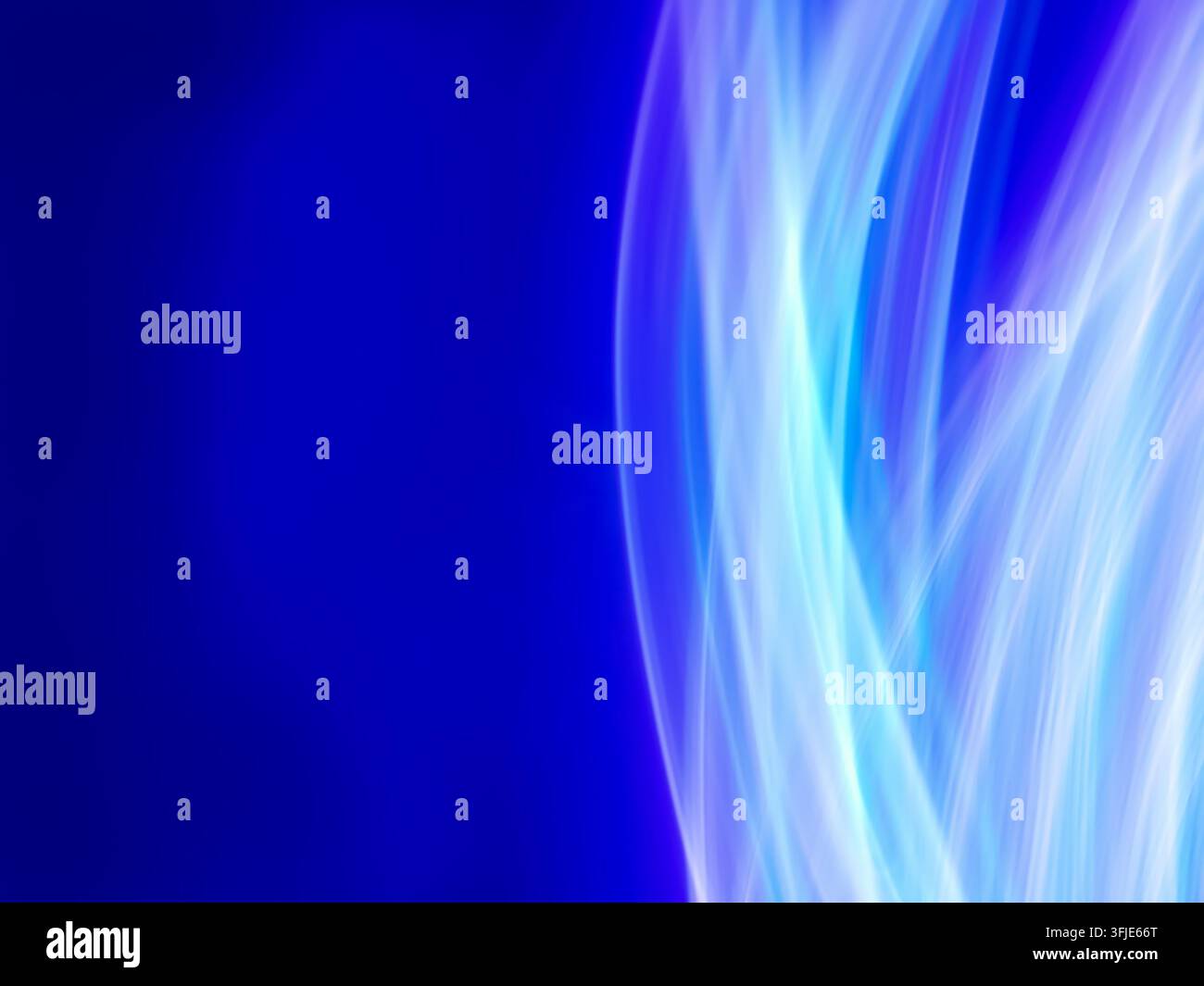 Blue and white abstract background with wave. Stock Photo