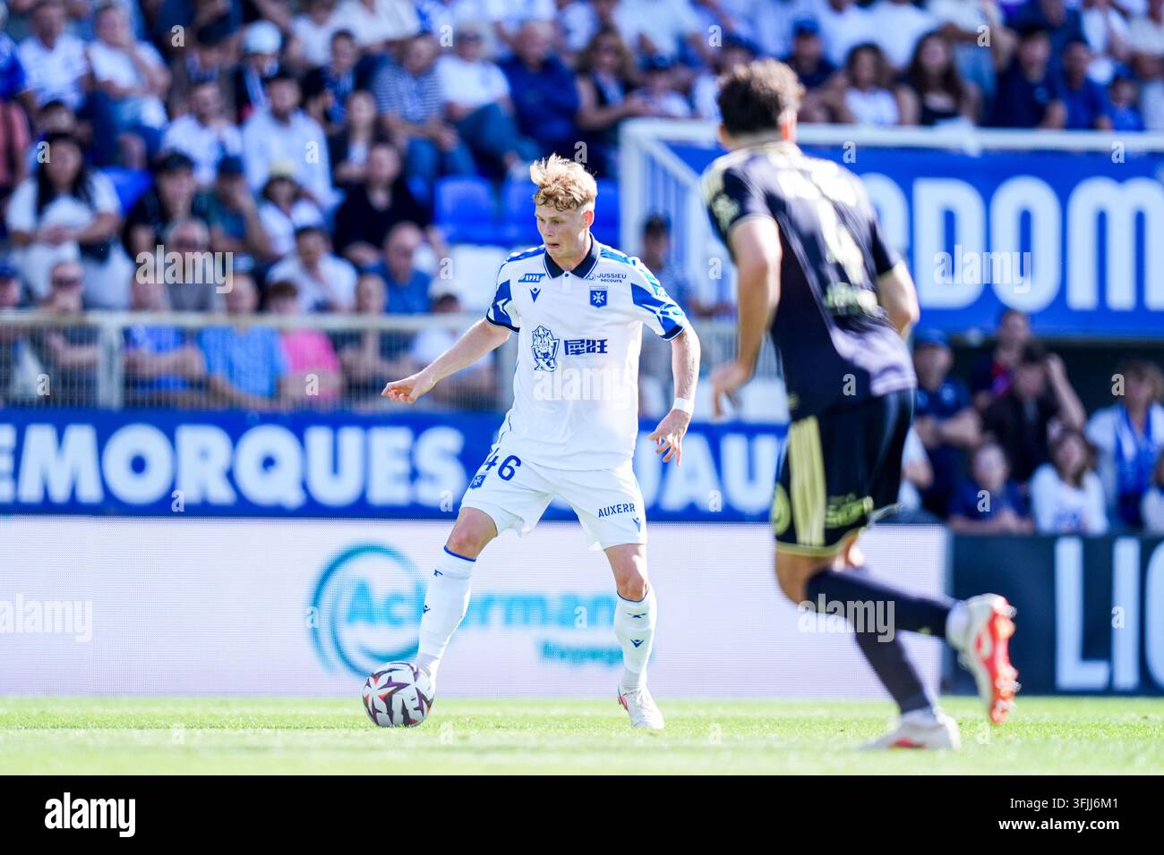 Arthur PIEDFORT of Auxerre during Ligue 1 McDonald's match between ...