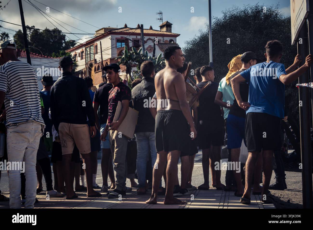 Distributex Ceuta, Spanish enclave, North Africa, September 20, 2026 Migrants ...