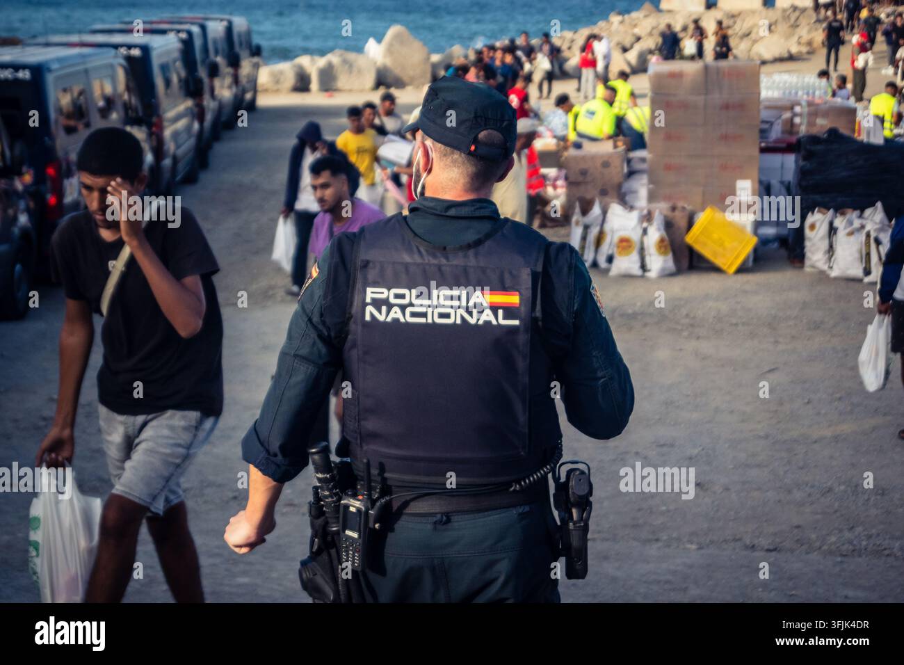 Distributex Ceuta, Spanish enclave, North Africa, September 20, 2026 Migrants ...