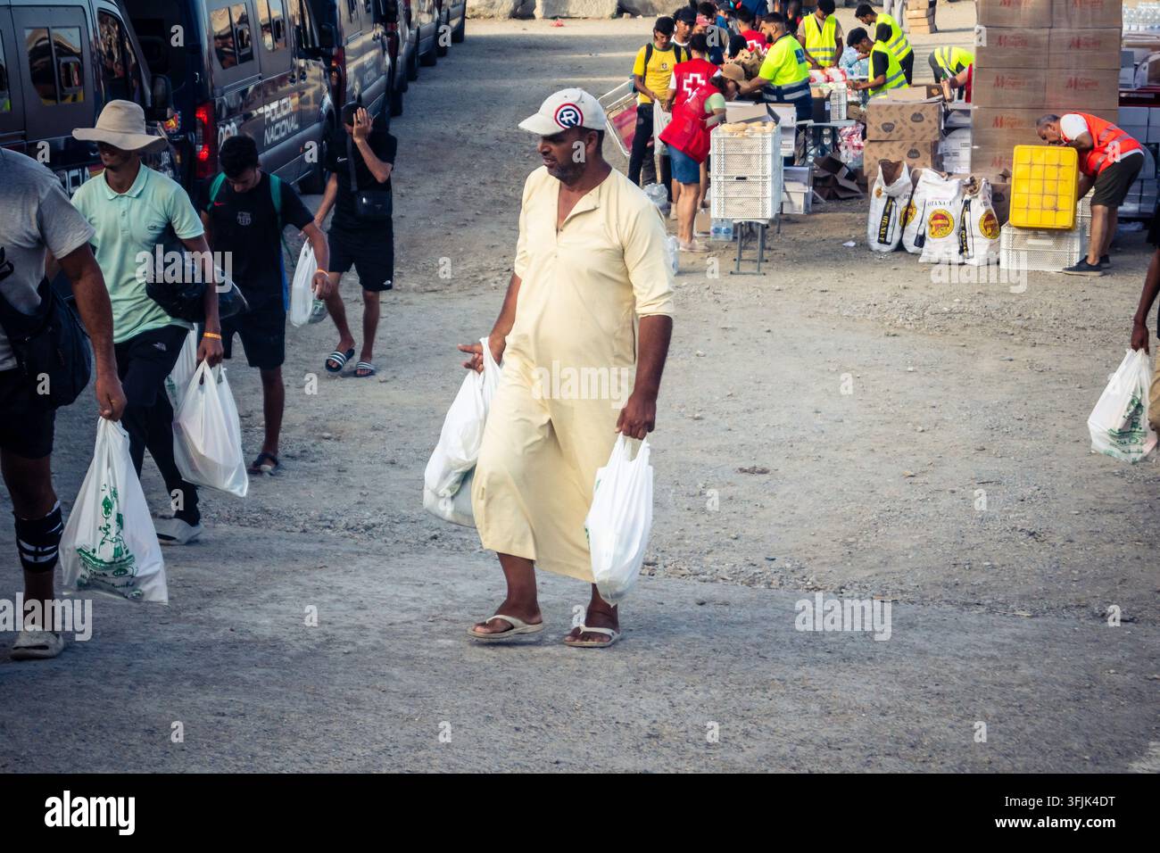 Distributex Ceuta, Spanish enclave, North Africa, September 20, 2026 Migrants ...