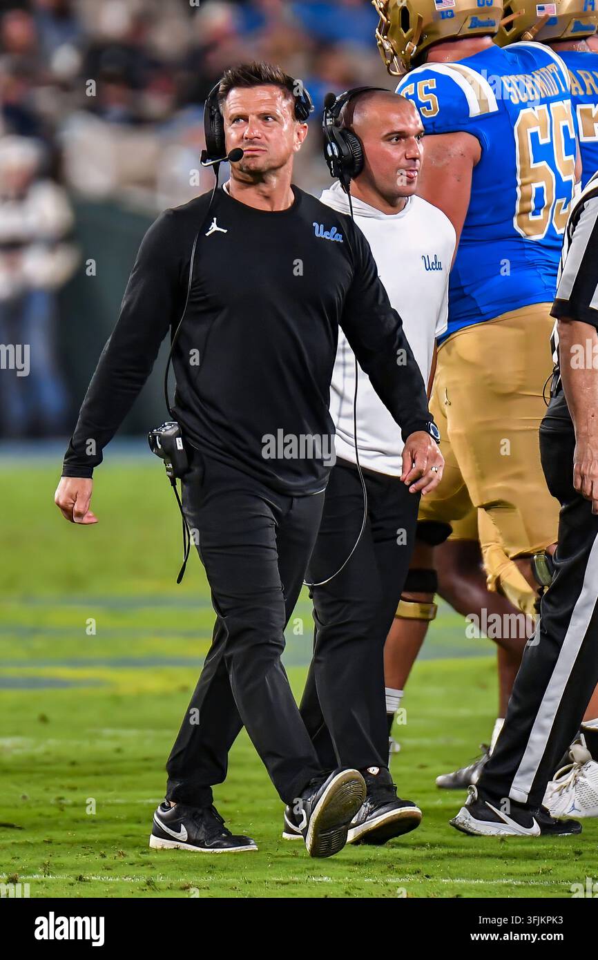 September 19, 2026 Pasadena, CA.UCLA Bruins head coach Bob Chesney ...
