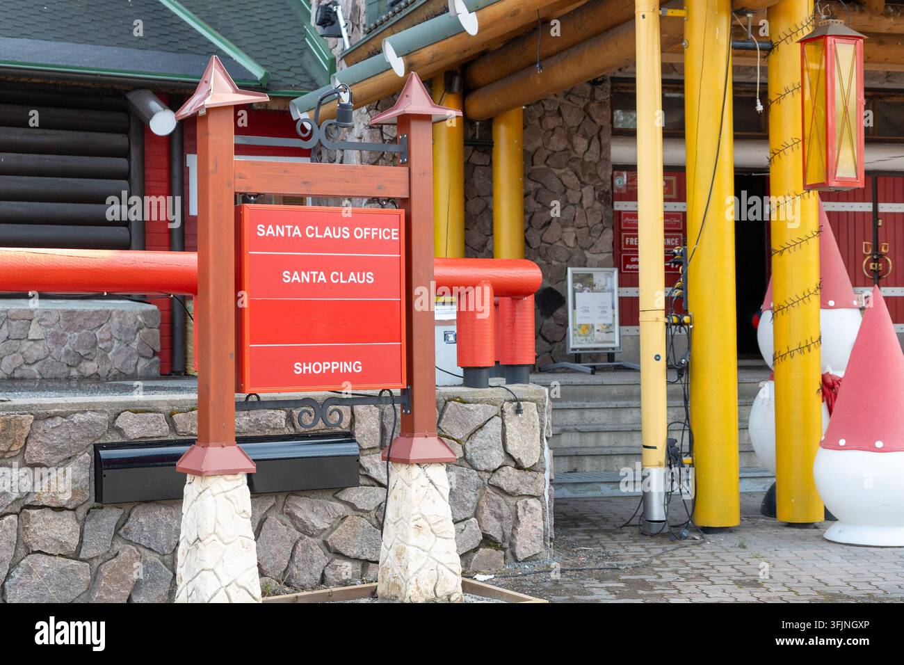 To Inform Poster Rovaniemi, Finland - May 15th, 2026: A wooden information sign ...