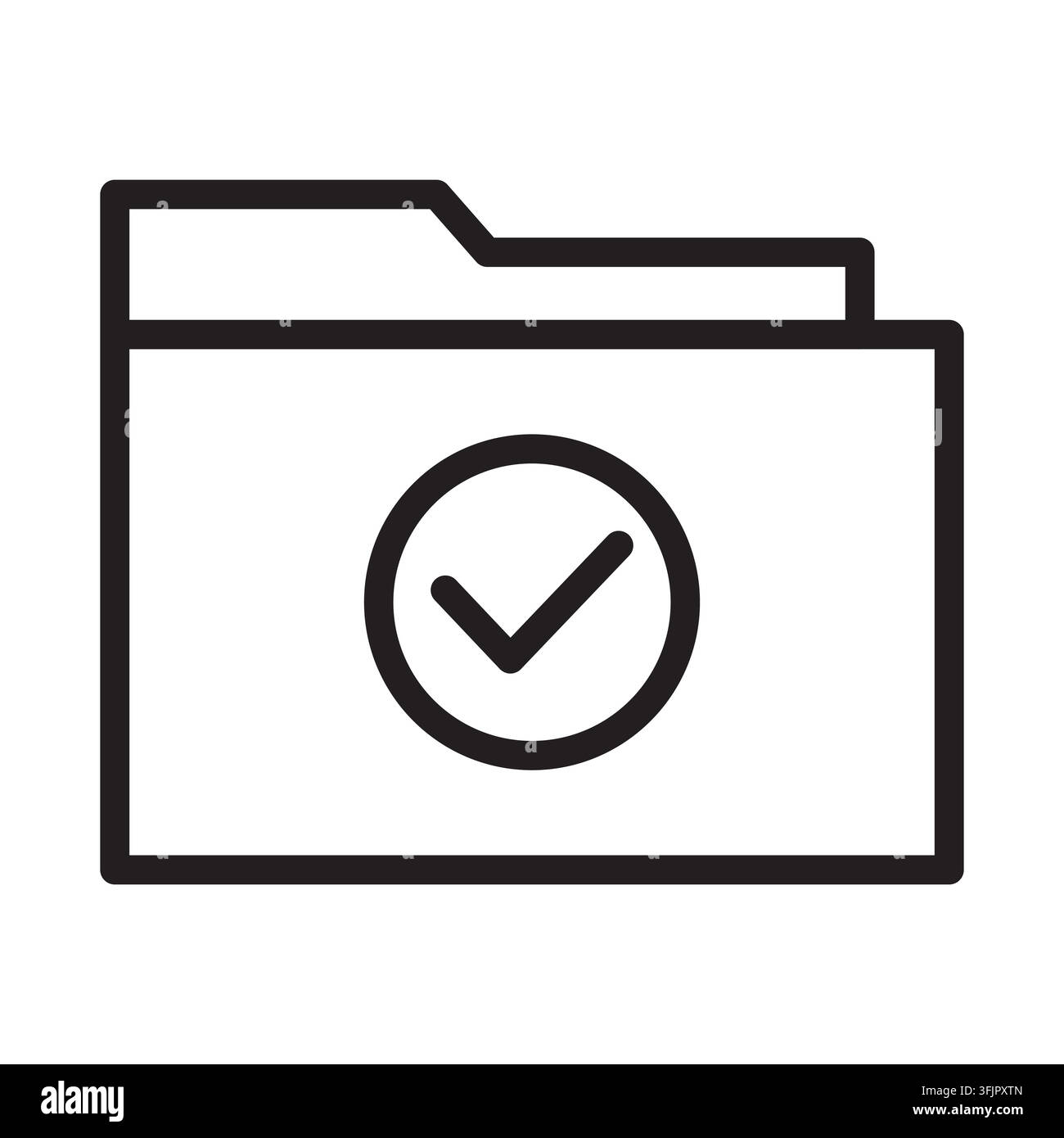 Folder directory approved verified checkmark file icon vector. eps 10. Stock Vector
