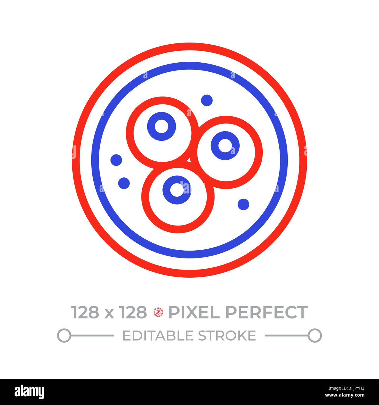 Stem cell pixel perfect duotone line icon Stock Vector