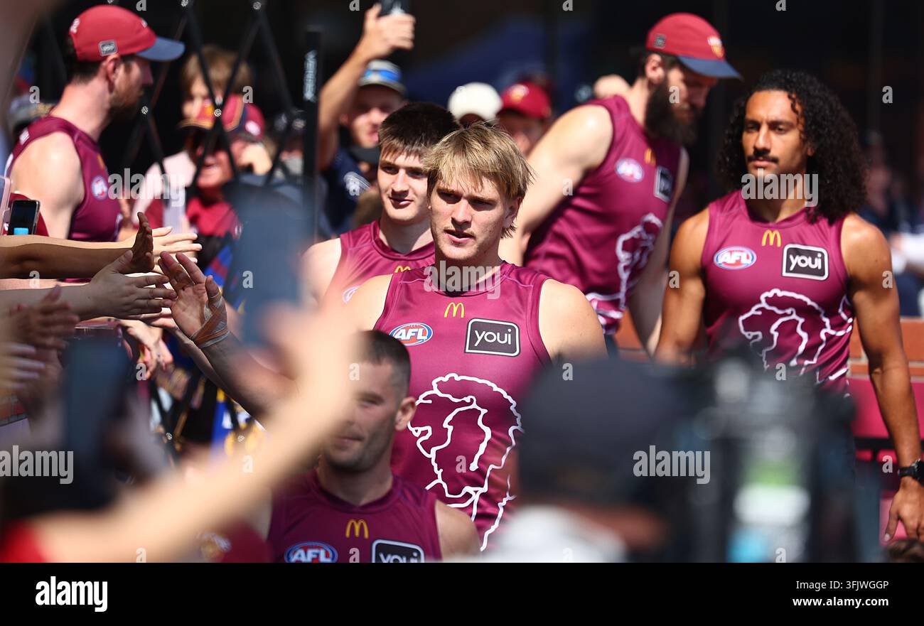 Cody Curtin Of The Brisbane Lions During A Training Session At Brighton 