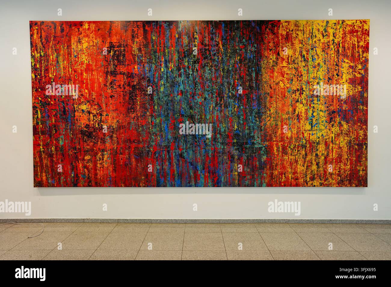Cologne, Germany - August 26, 2026: Vivid abstract painting with ...