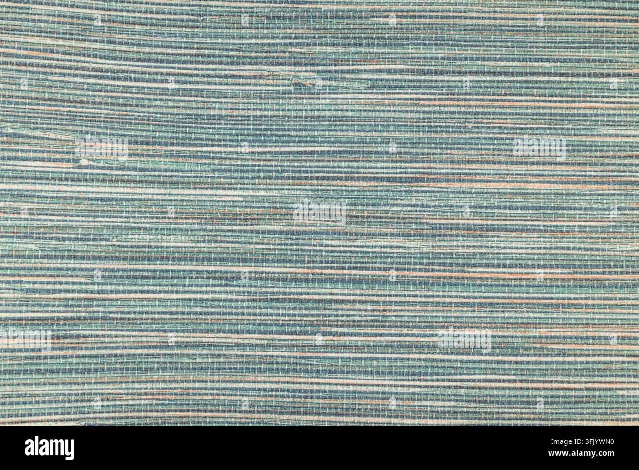 Light teal textured cloth wallcovering close up Stock Photo