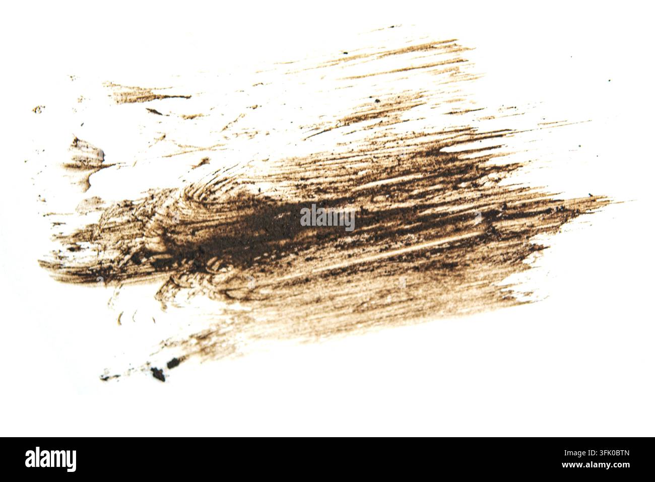 Wet mud isolated on white background. Dirty texture Stock Photo