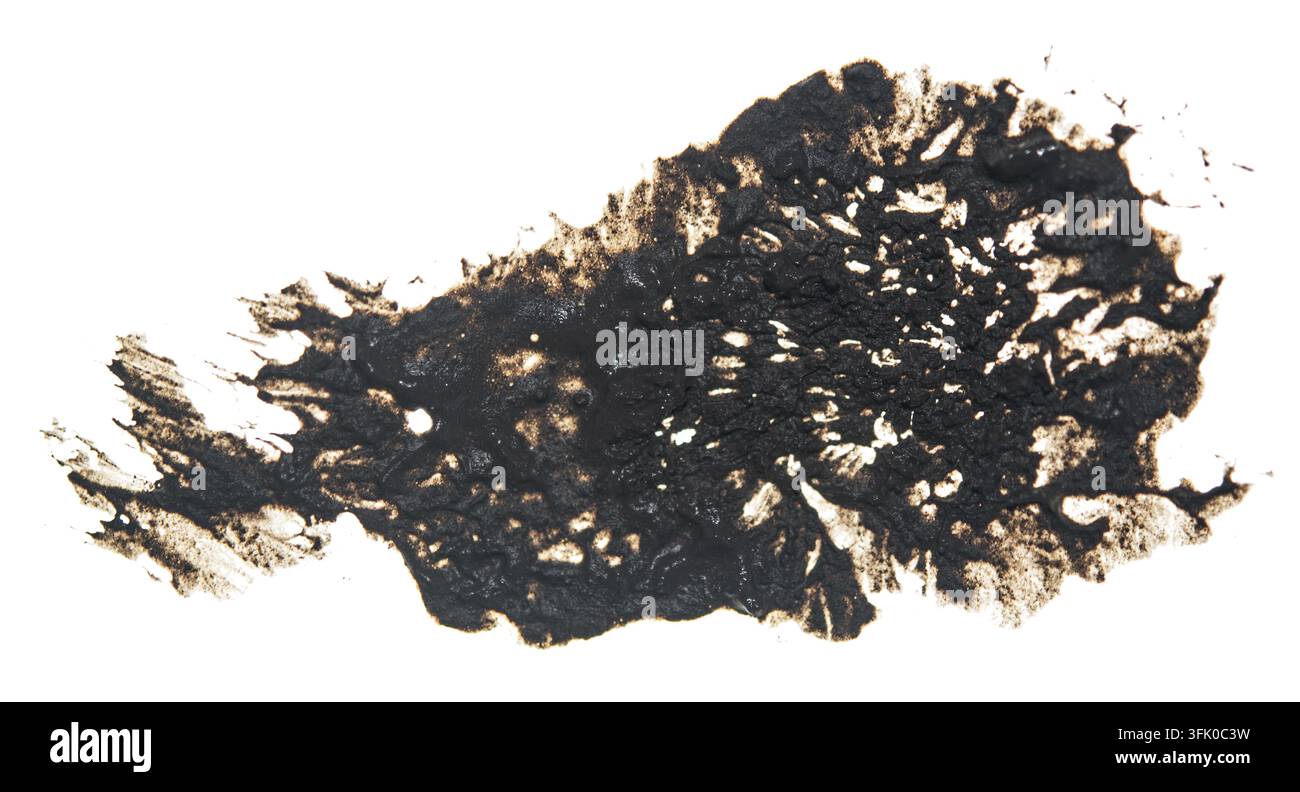 Wet mud isolated on white background. Dirty texture Stock Photo