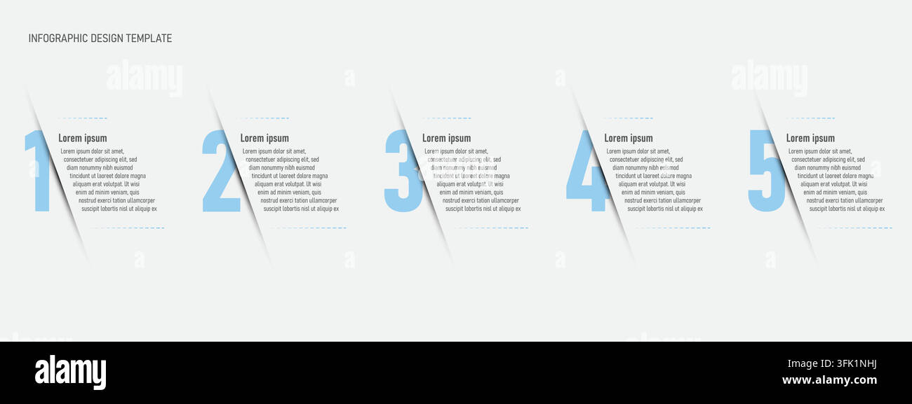 5 Steps or Options Infographic Design Template Stock Vector
