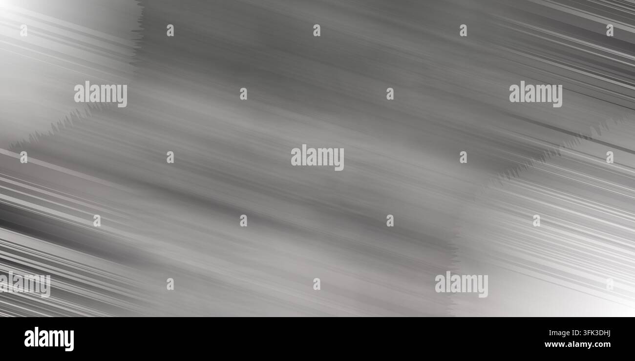 Abstract metallic brushed silver texture background with diagonal pattern and corner lighting effect. Stock Photo