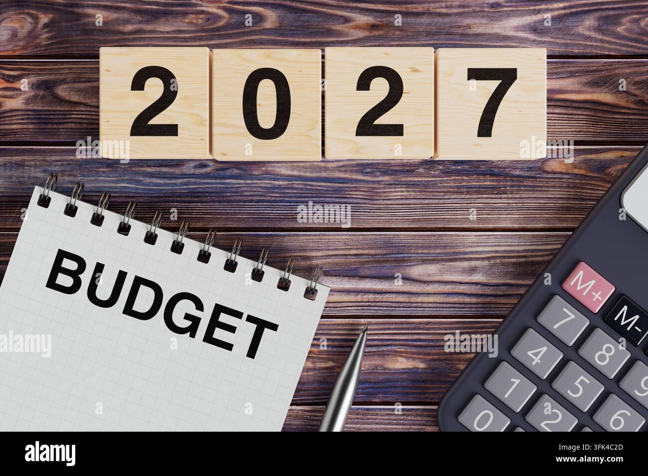 Financial Planning And Budget Forecast Concept. Wooden Blocks With 2027 ...