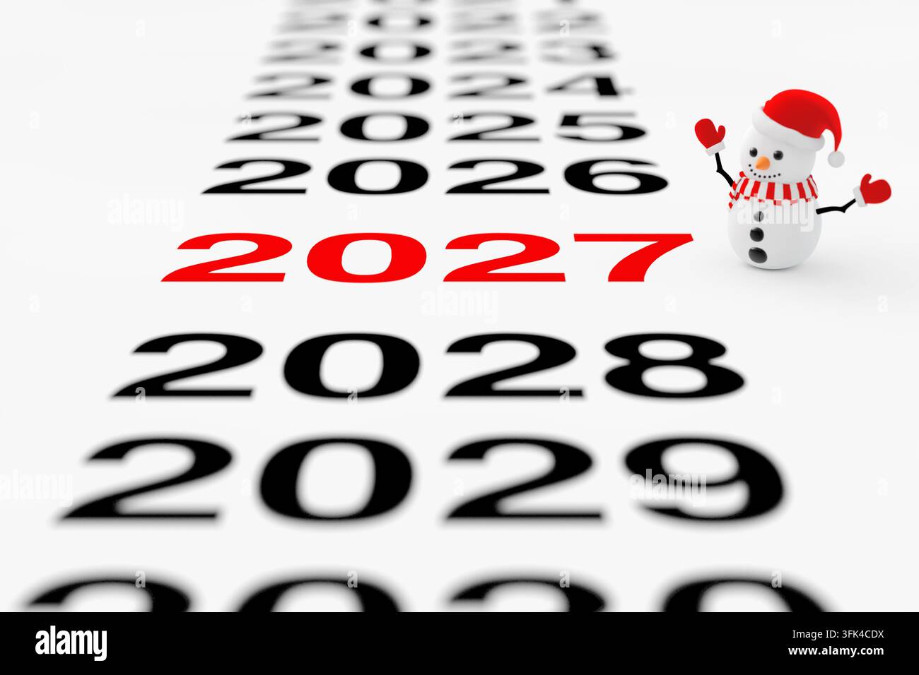 Snowman 2027 new year hi-res stock photography and images - Alamy