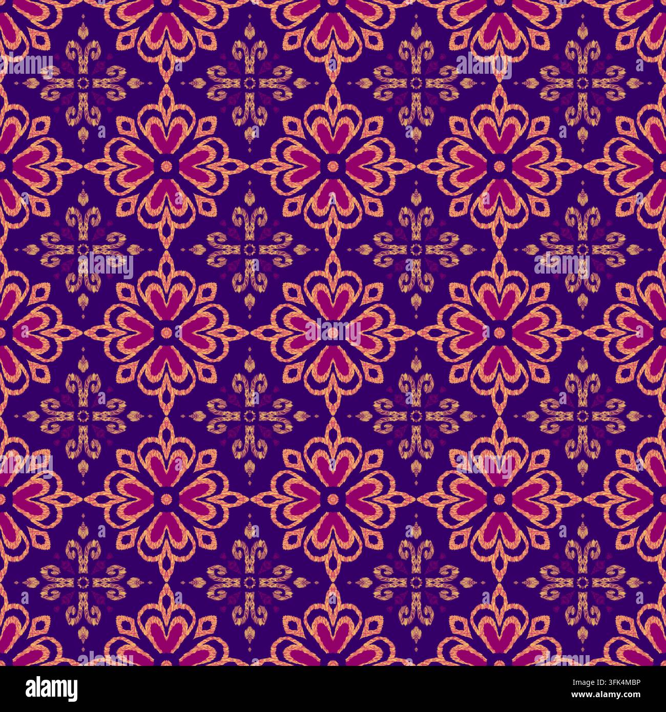 pattern, seamless, background, purple, violet, gold, ornament, tile ...