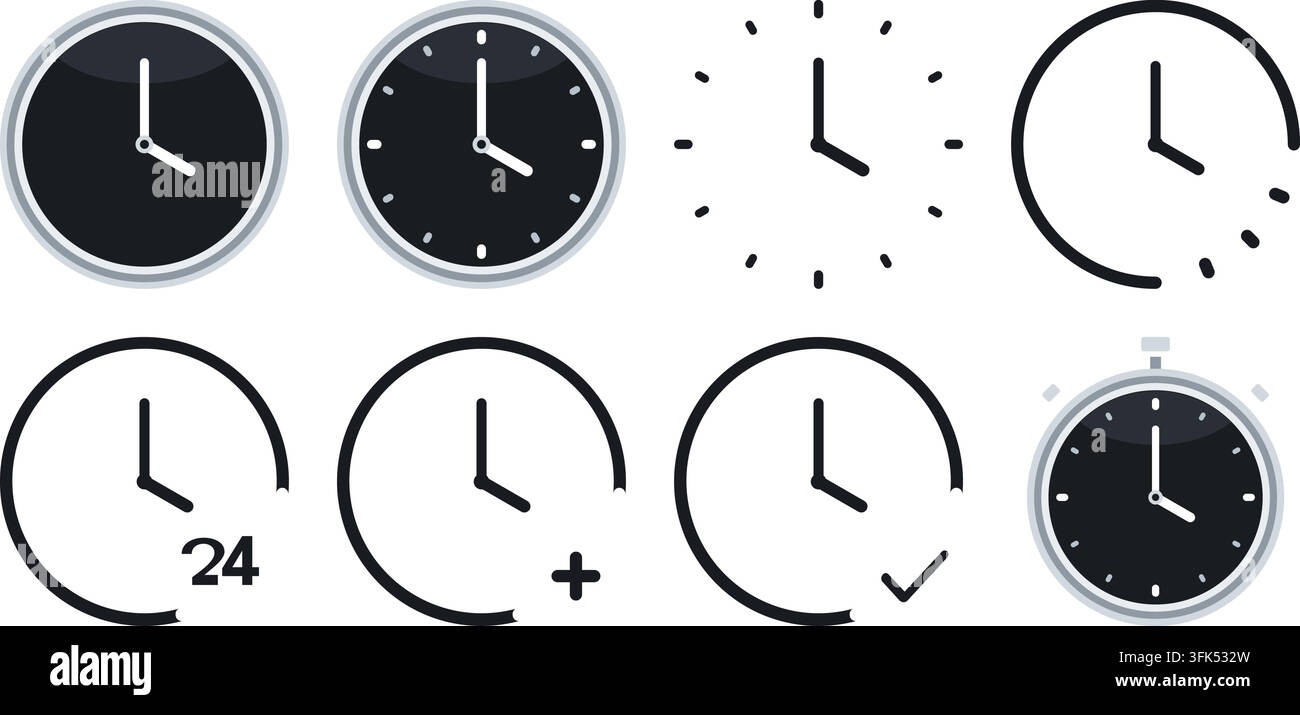 White stopwatch icon plus symbol hi-res stock photography and images ...
