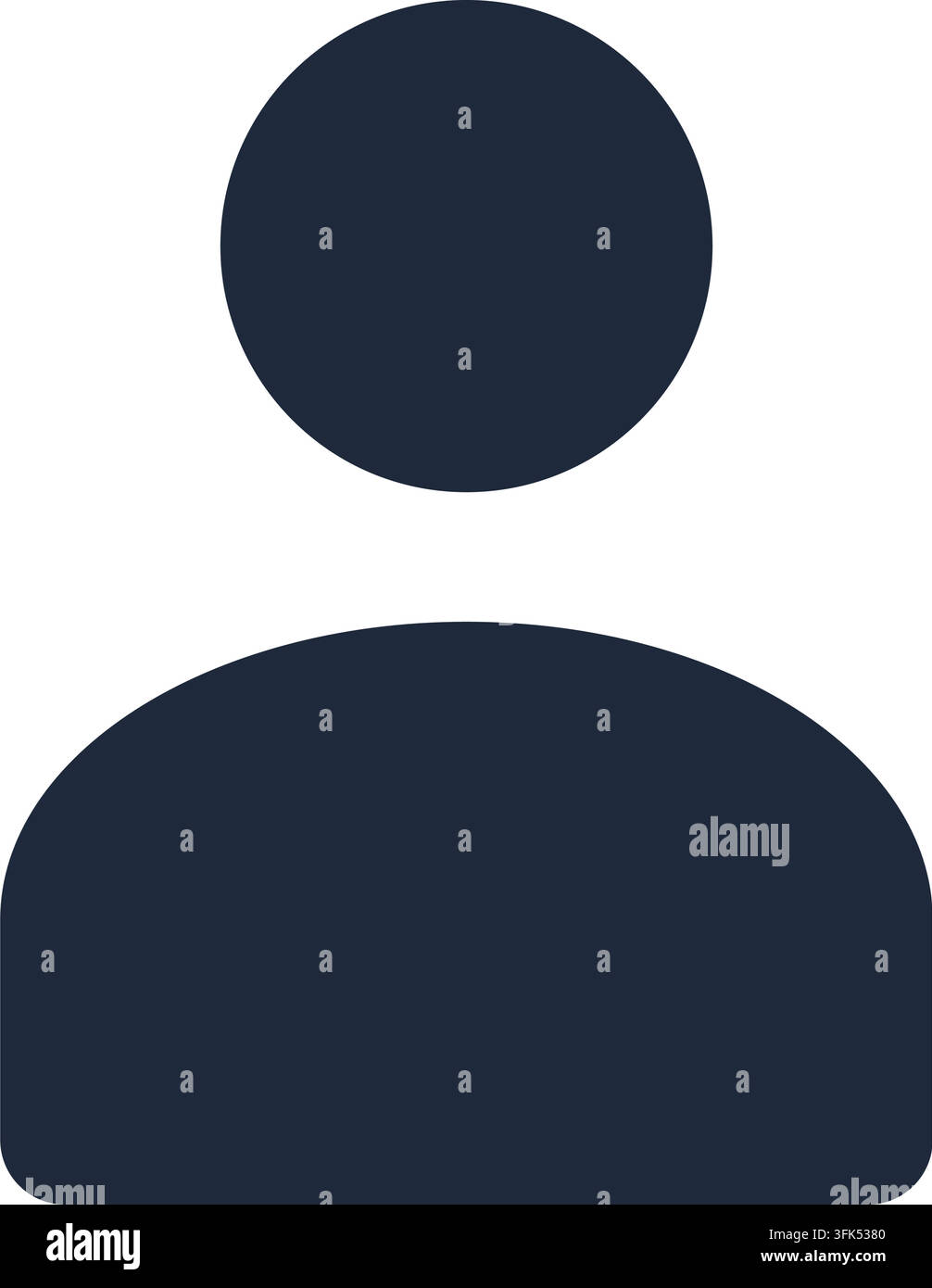 Minimalist blue user account silhouette hi-res stock photography and ...