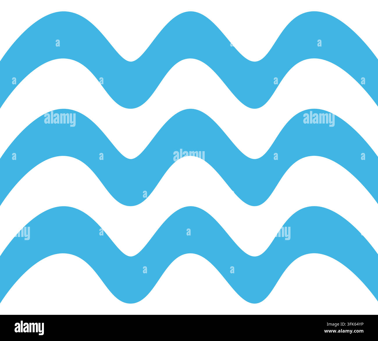 Blue wavy water lines on a white background Stock Vector
