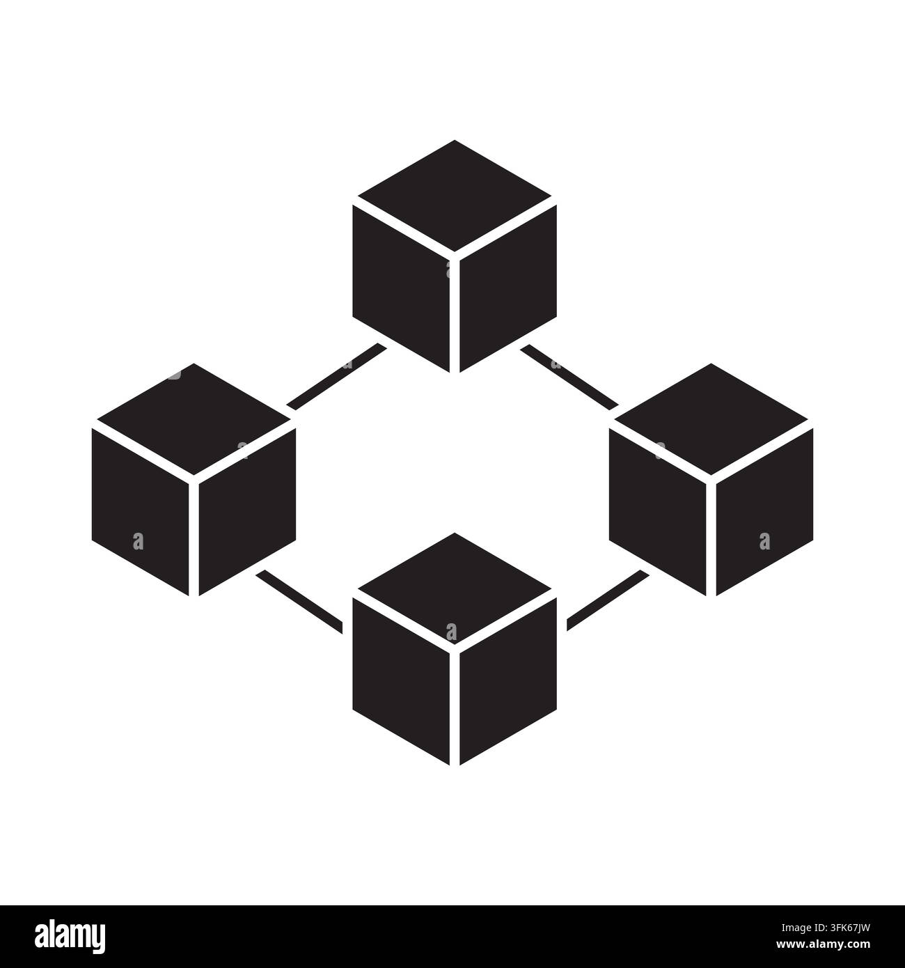 blockchain icon- vector illustration Stock Vector