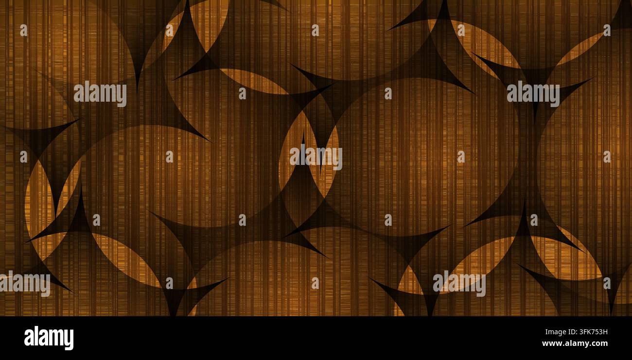 Abstract seamless pattern background with dark overlapping circles vector illustration Stock Photo