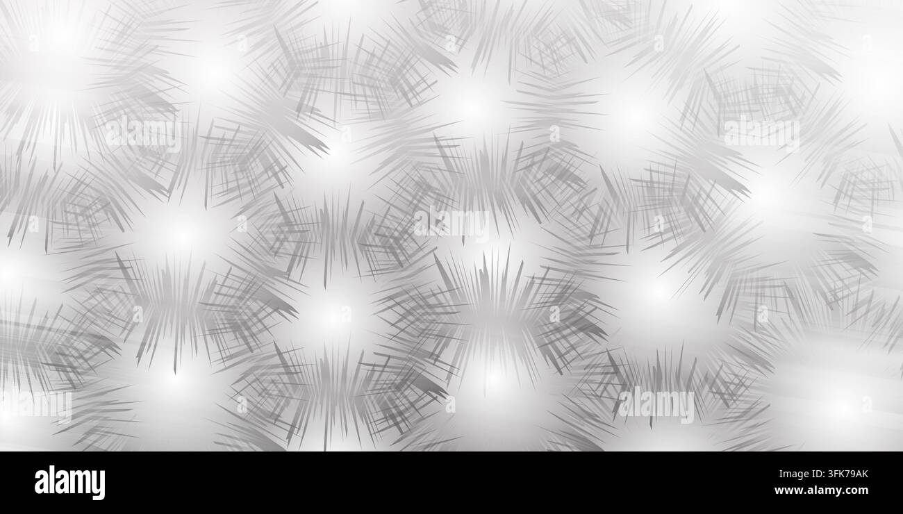 Abstract background with light spiky starburst patterns isolated on white background Stock Photo