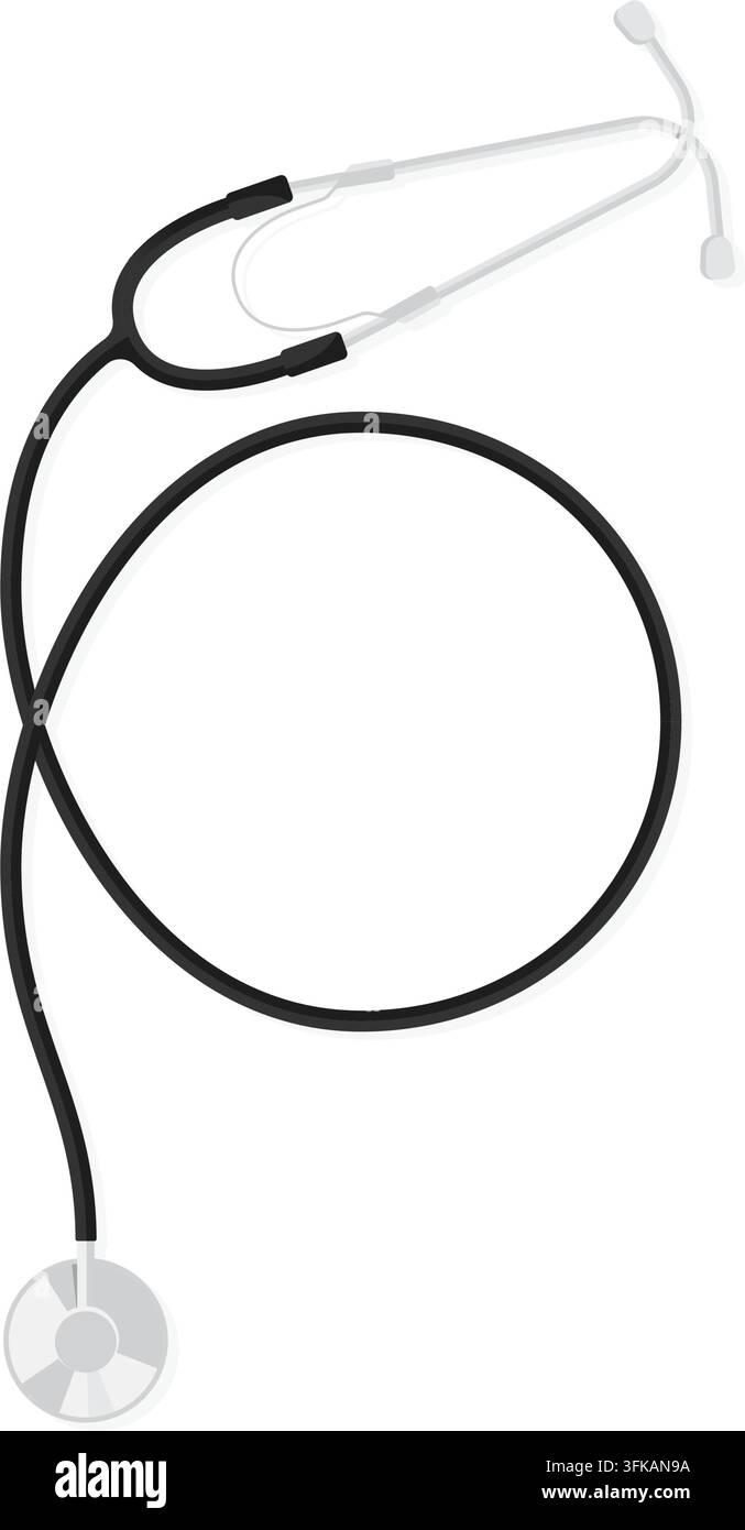 Stethoscope vector isolated on white background. Stethoscope icon stock illustration Stock Vector