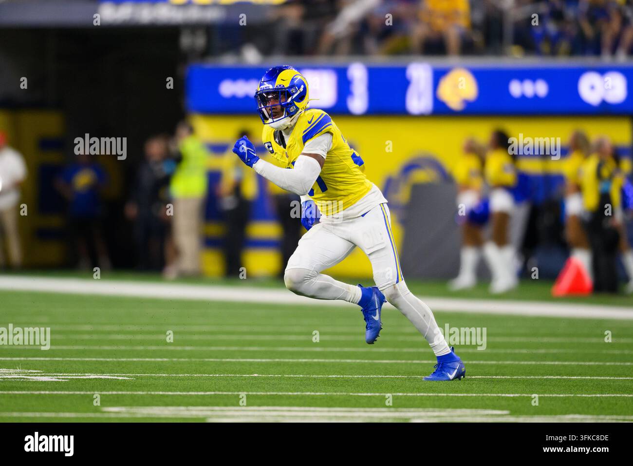 Nfl Rms Logo Los Angeles Rams safety Quentin Lake (37) runs during an NFL football ...