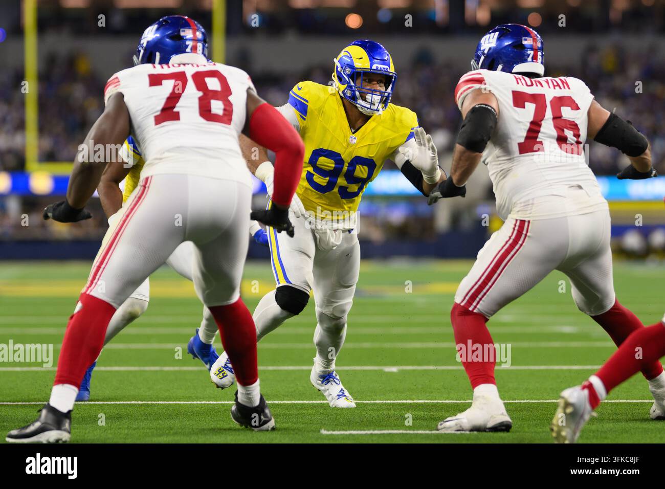 Nfl Rms Logo Los Angeles Rams defensive tackle Aaron Donald (99) runs during an NFL ...