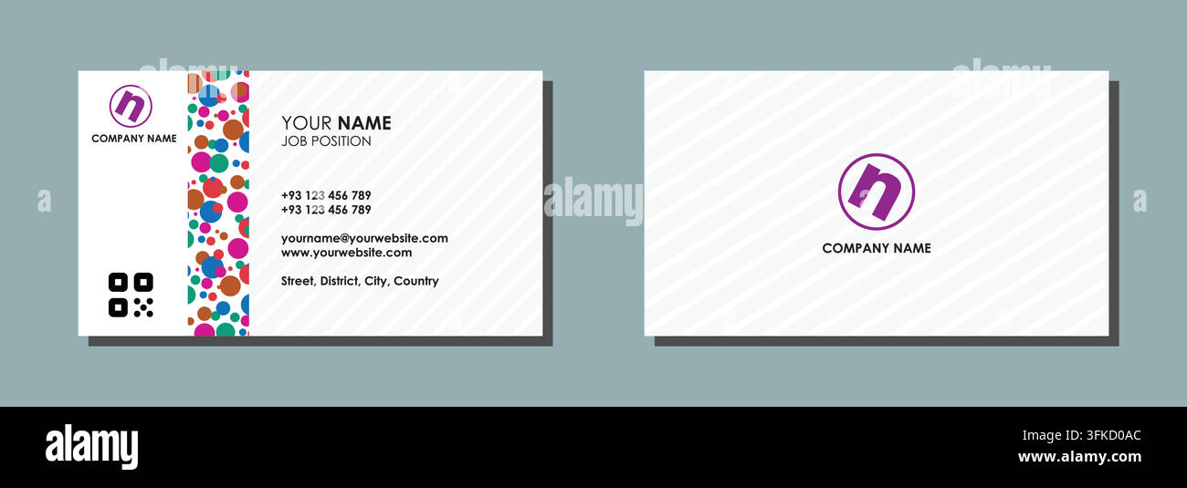 Business Card Design Simple Template Stock Vector