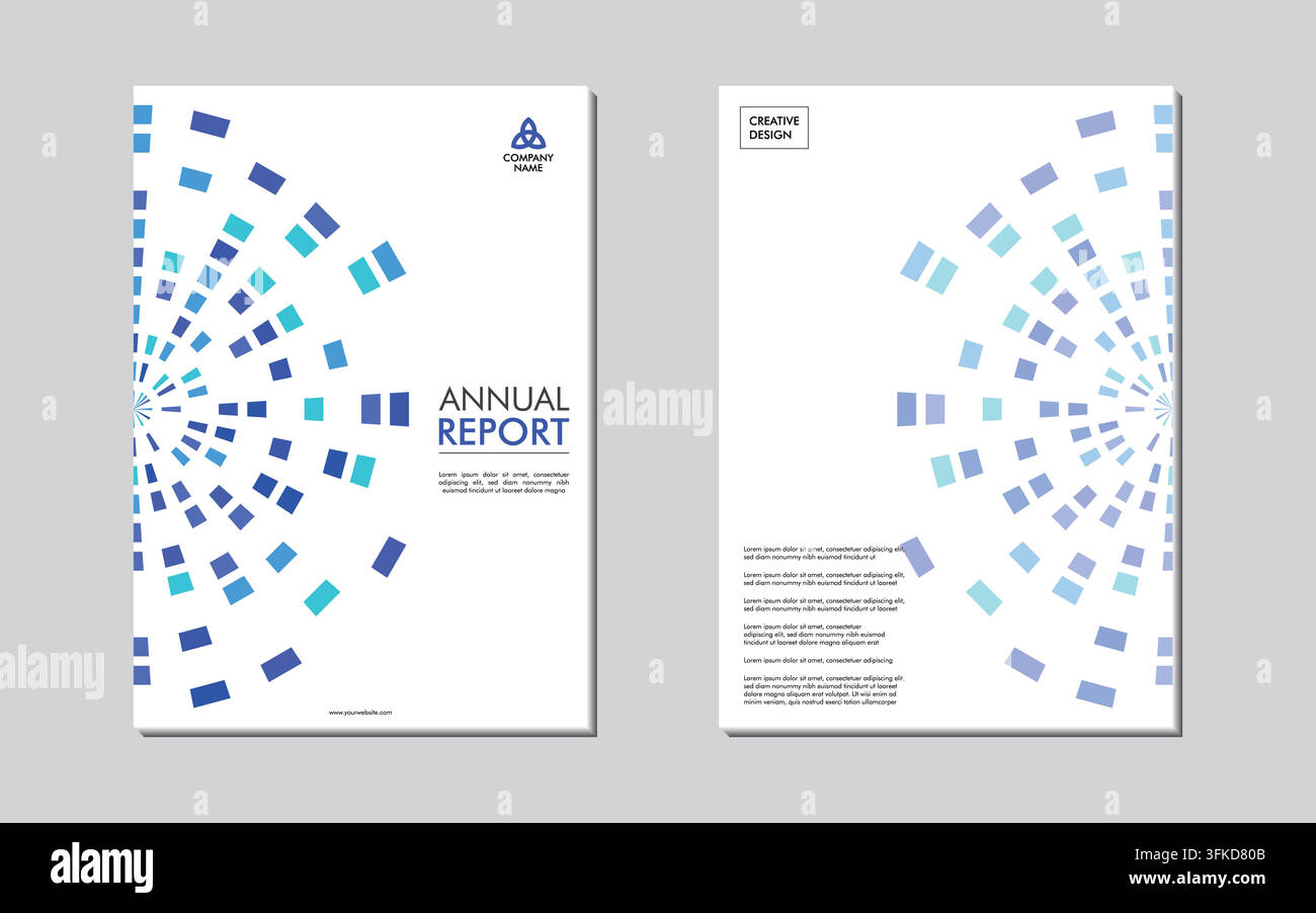 Company Annual Report Cover Template Stock Vector