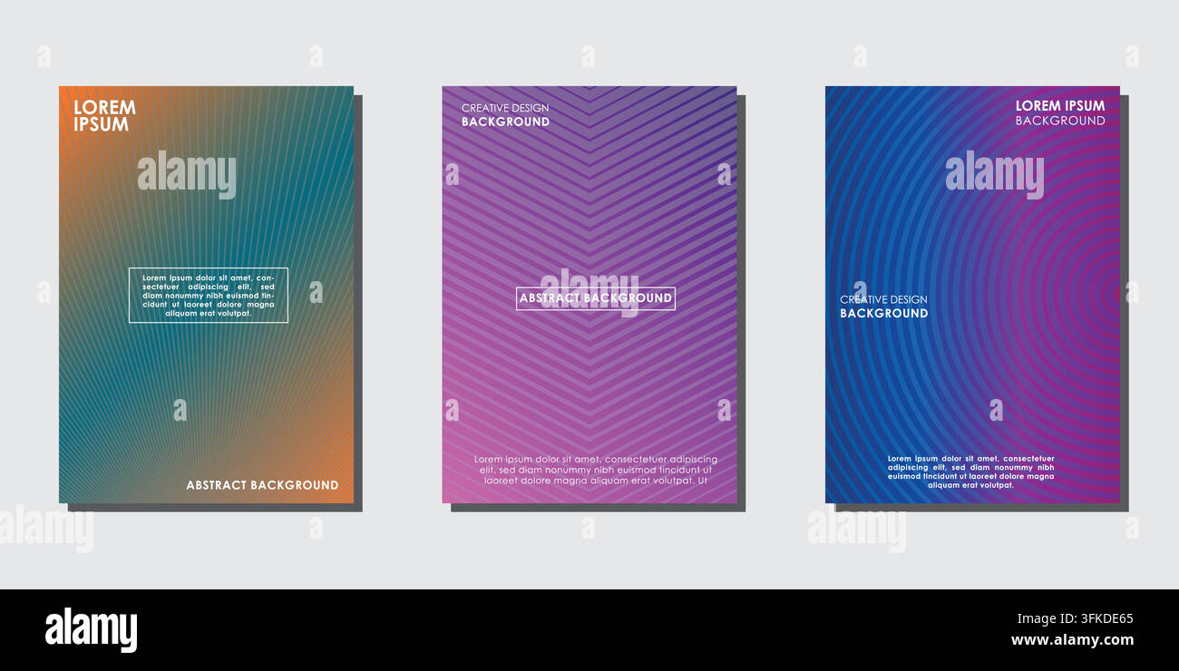 Abstract Minimal Cover Design Set Stock Vector