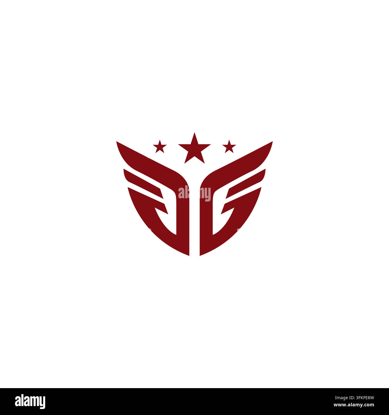 Letter GG Wing Logo Vector Illustration. G Wing Icon Stock Vector