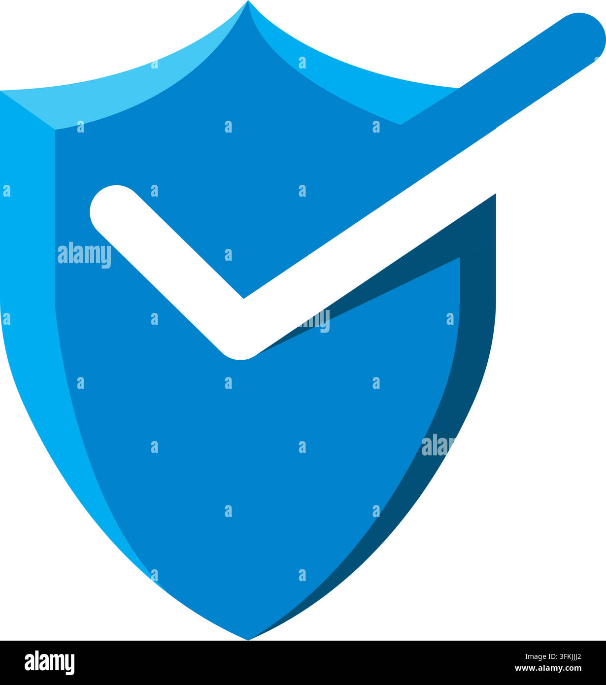 3d shield check mark vector element concept design template web Stock Vector
