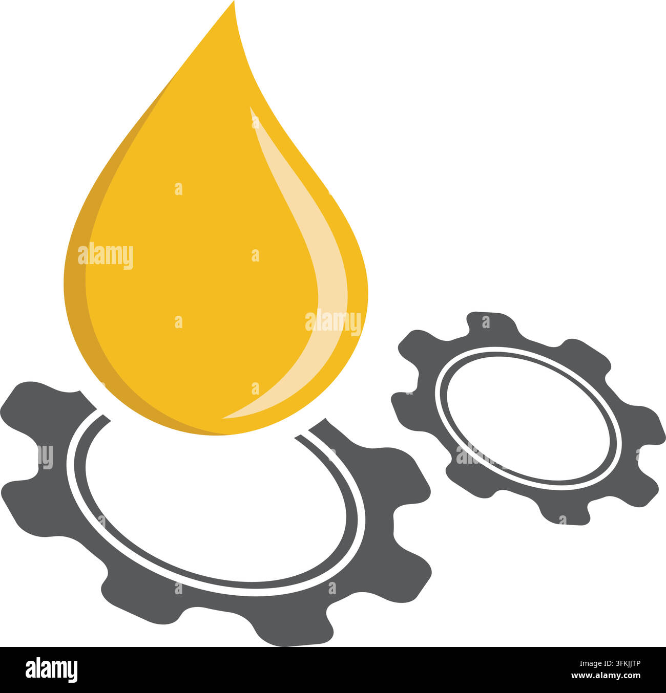 gear lubrication oil vector icon concept design template Stock Vector