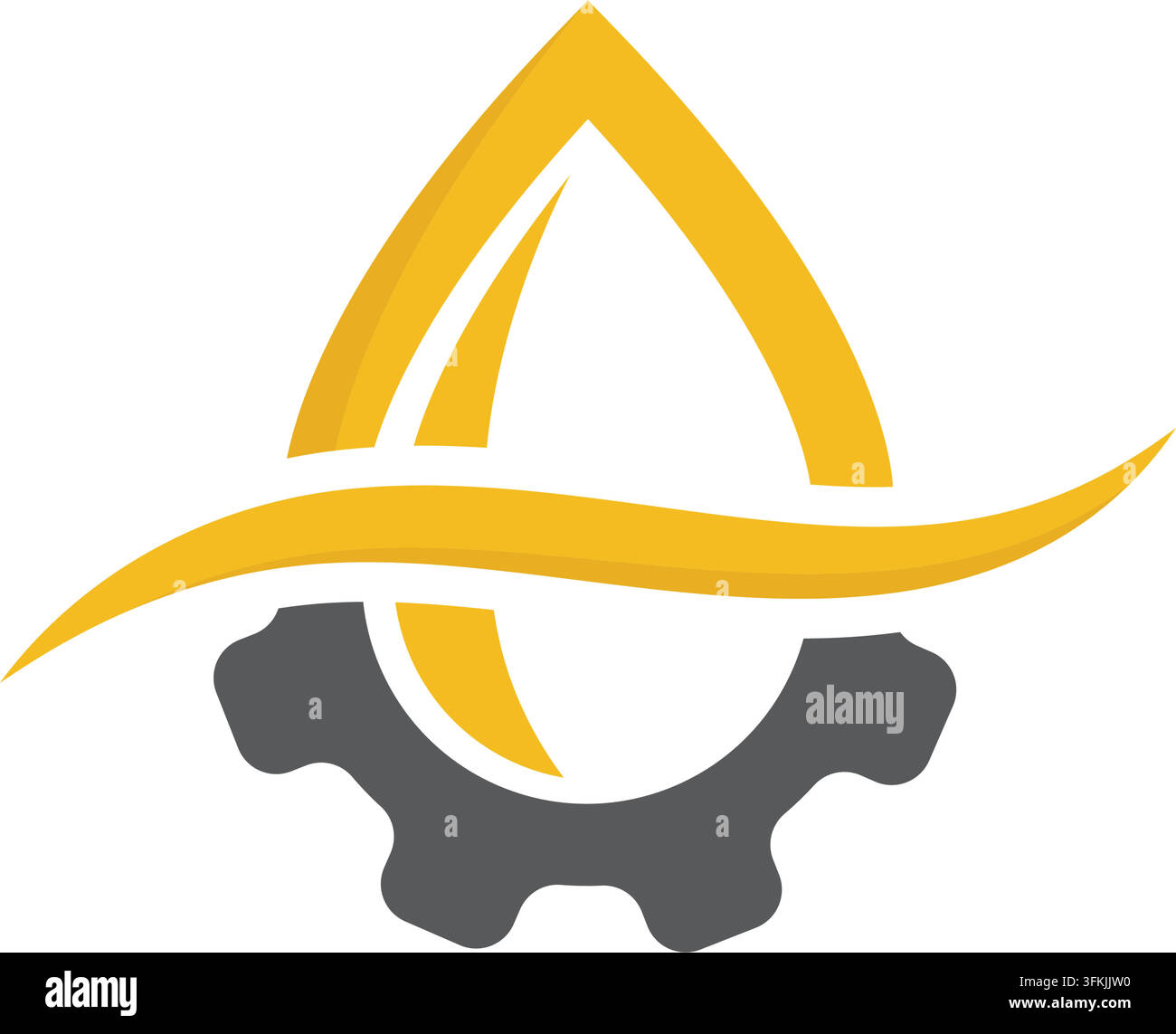 gear lubrication oil vector icon concept design template Stock Vector