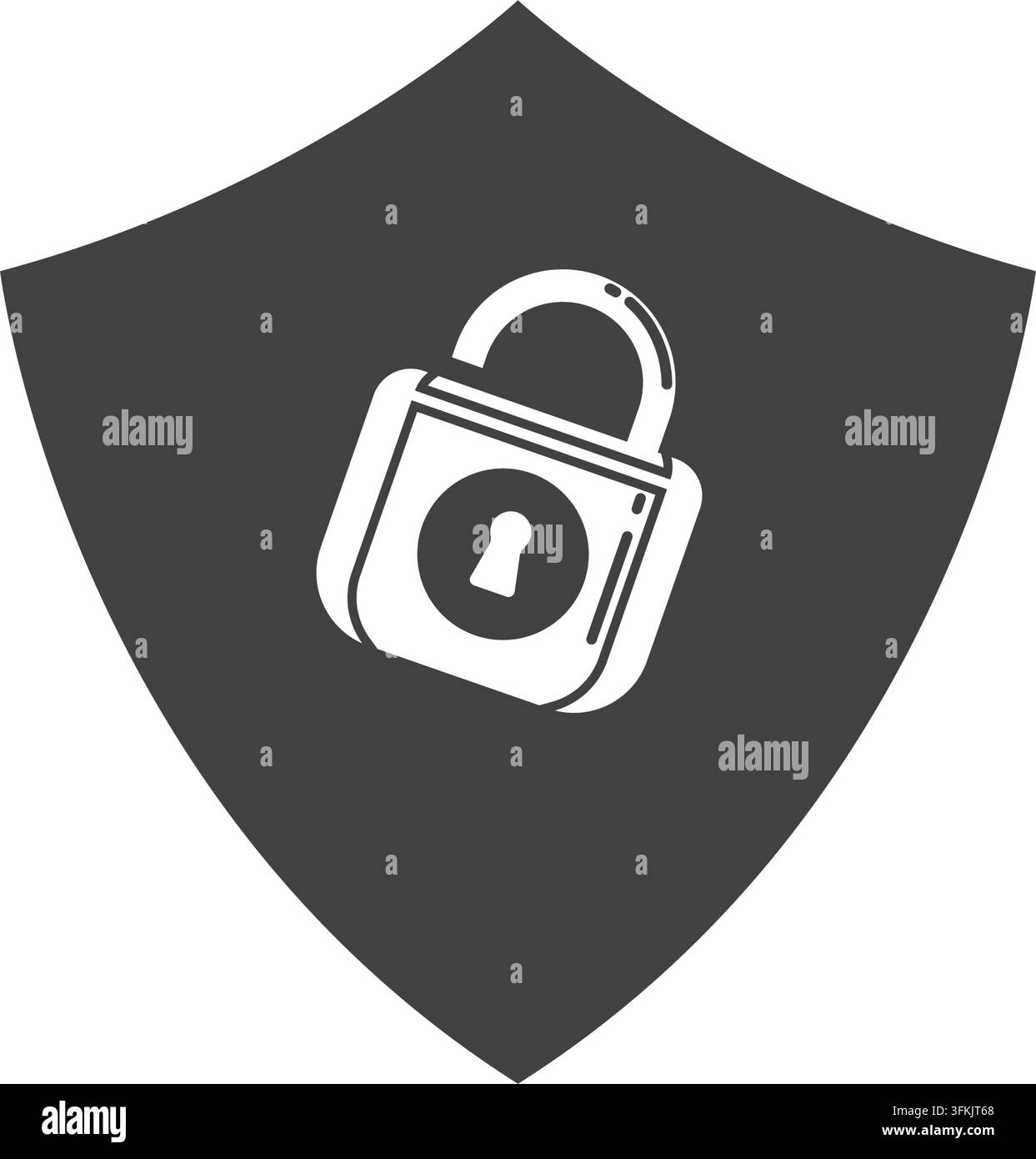 shield  padlock vector element concept design template web Stock Vector