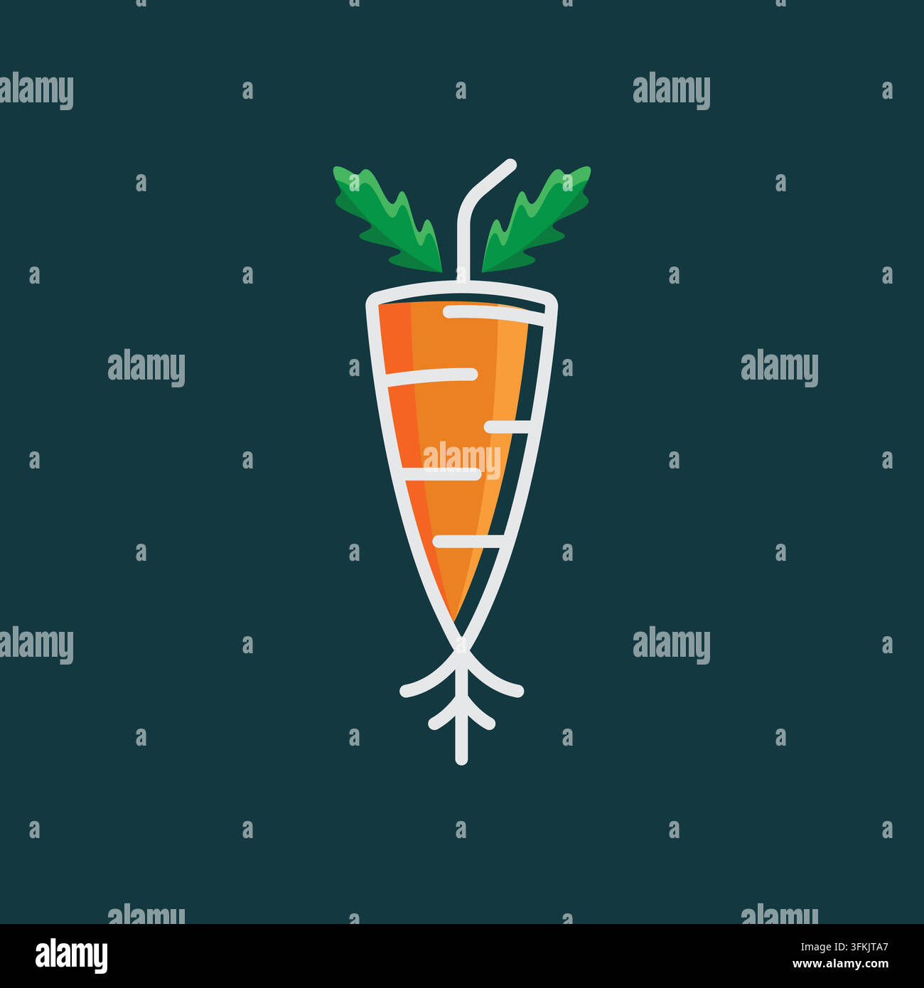 carrot  juice logo icon vector concept design template web Stock Vector