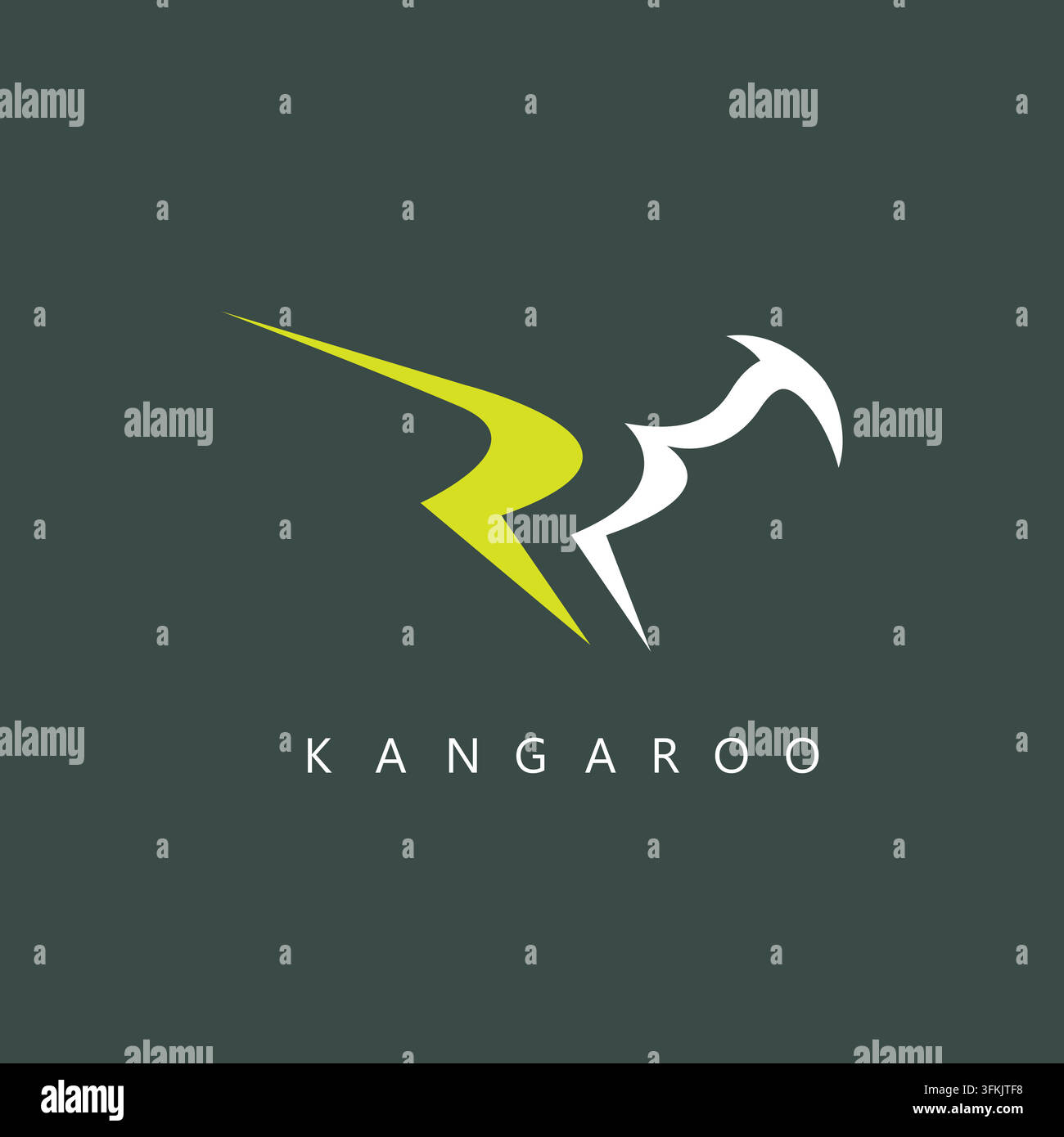 R letter kangaroo icon vector concept design template web Stock Vector