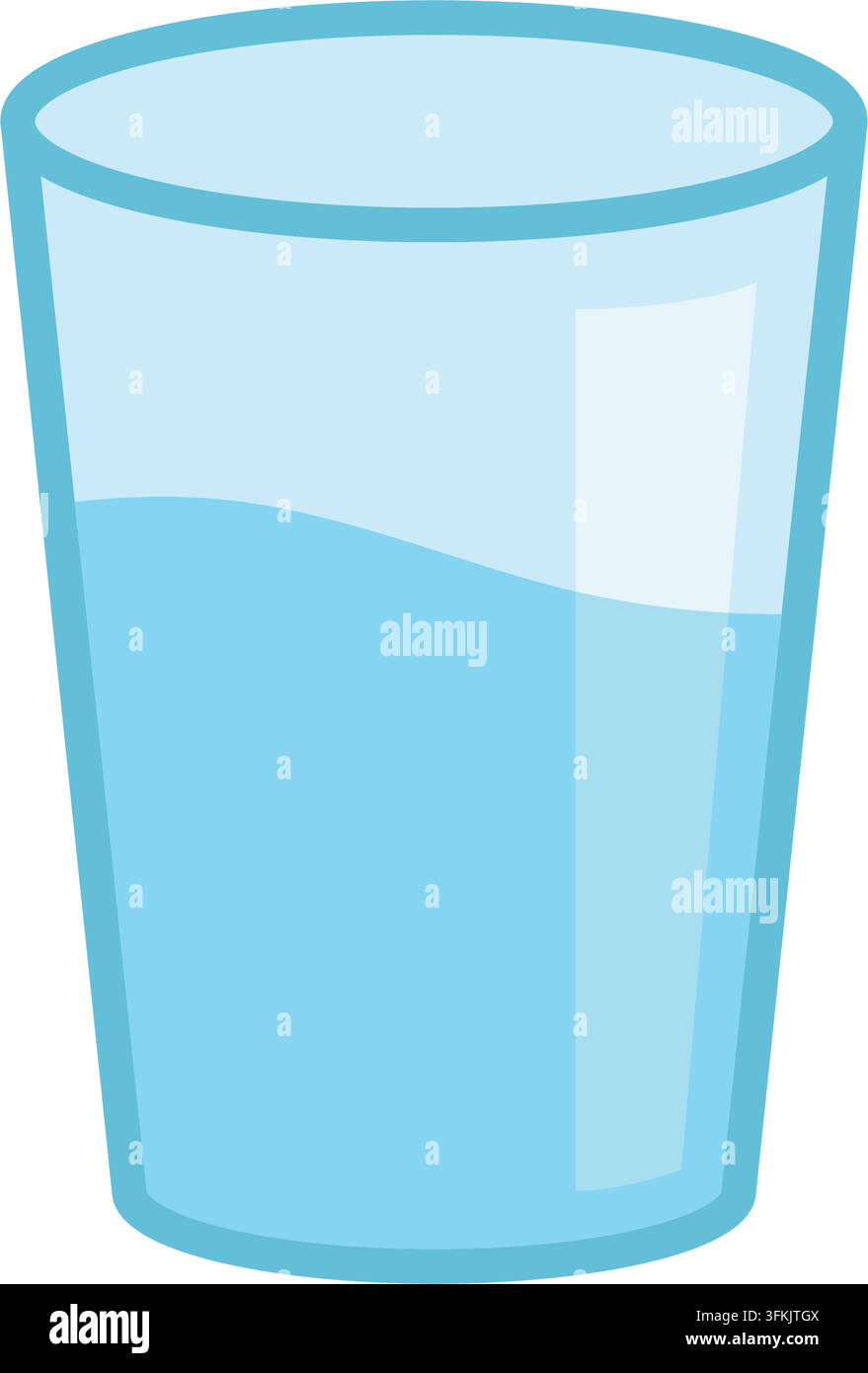 mineral water in a glass vector icon element design template web Stock Vector